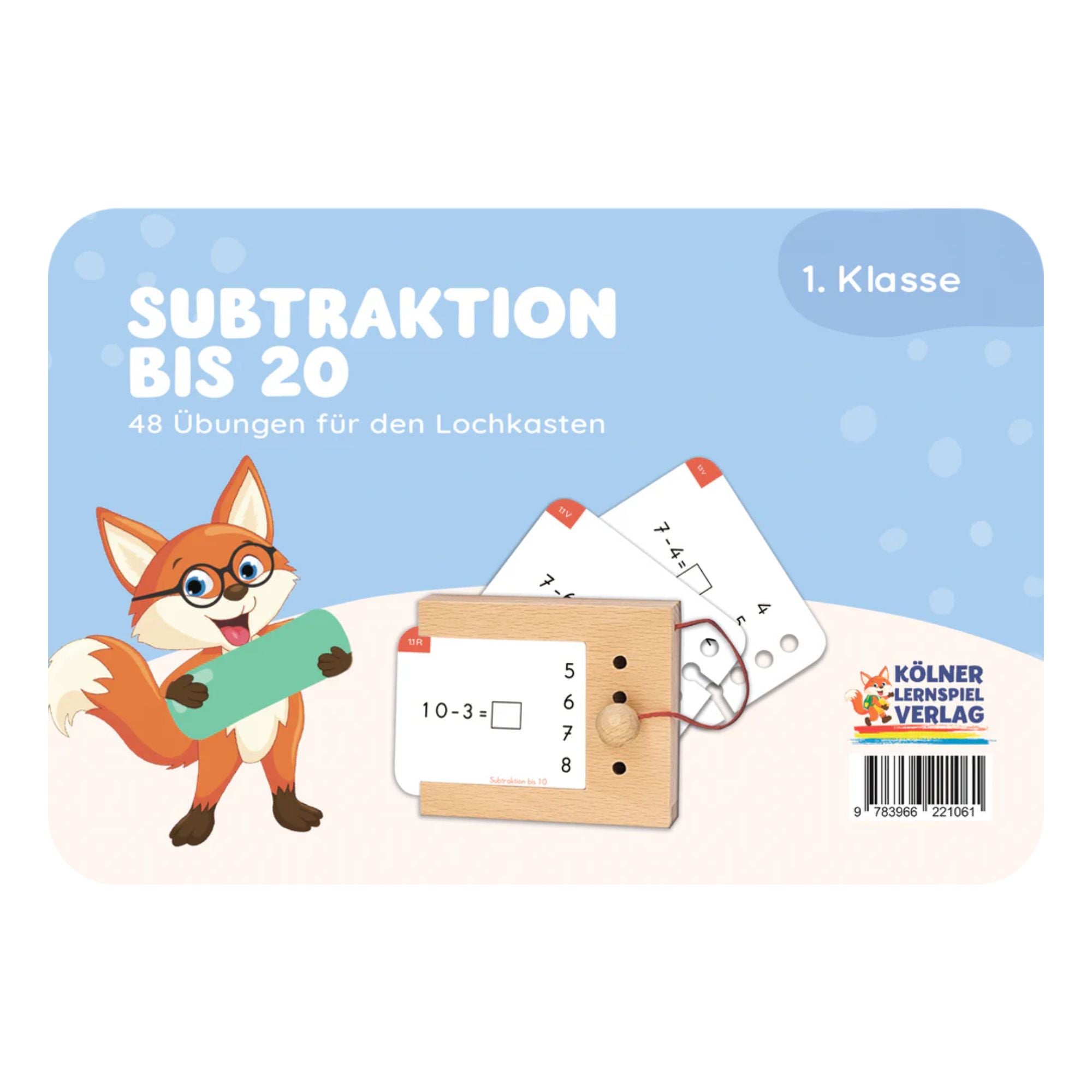 Subtraktion bis 20 - Übungen für den Lochkasten Lernspielverlag - malmichbuntbest.com
