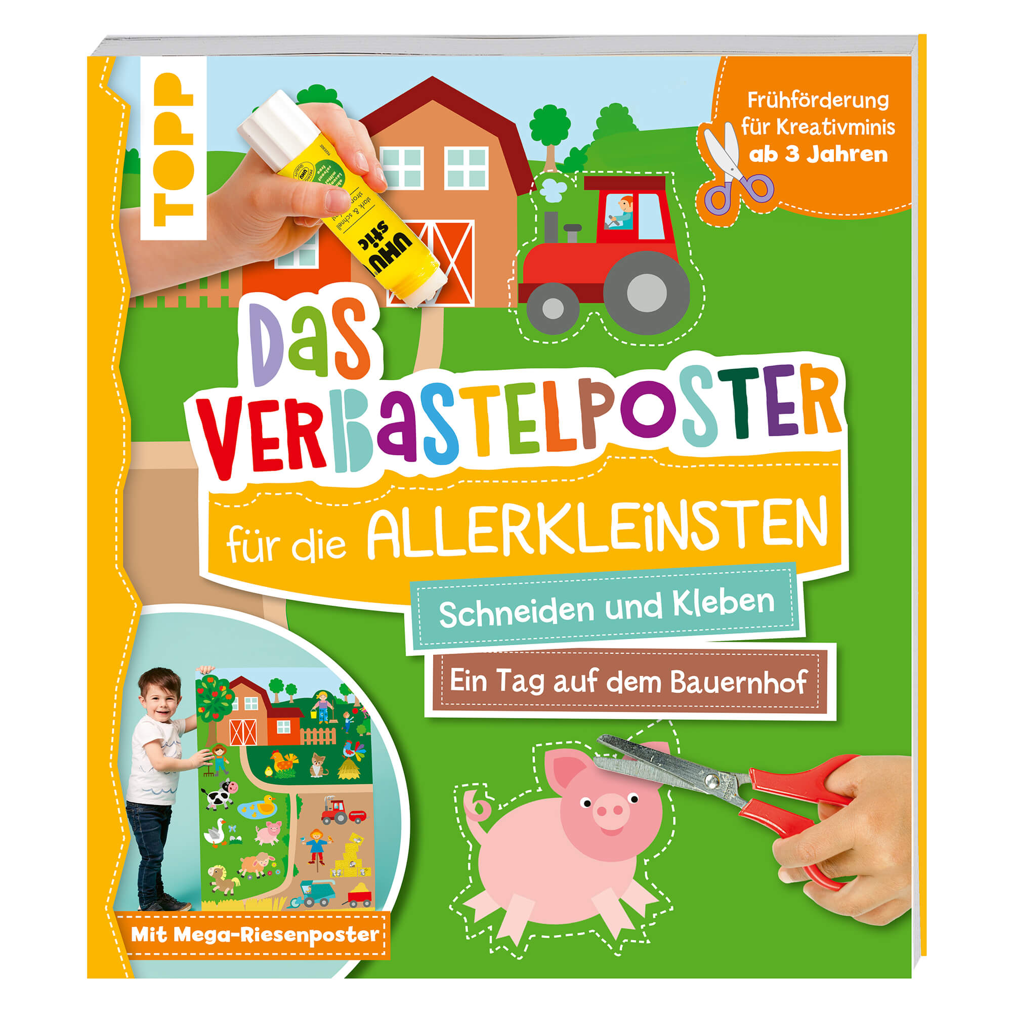 Verbastelposter - Buch für die Allerkleinsten: Ein Tag auf dem Bauernhof TOPP Verlag - malmichbuntbest.com
