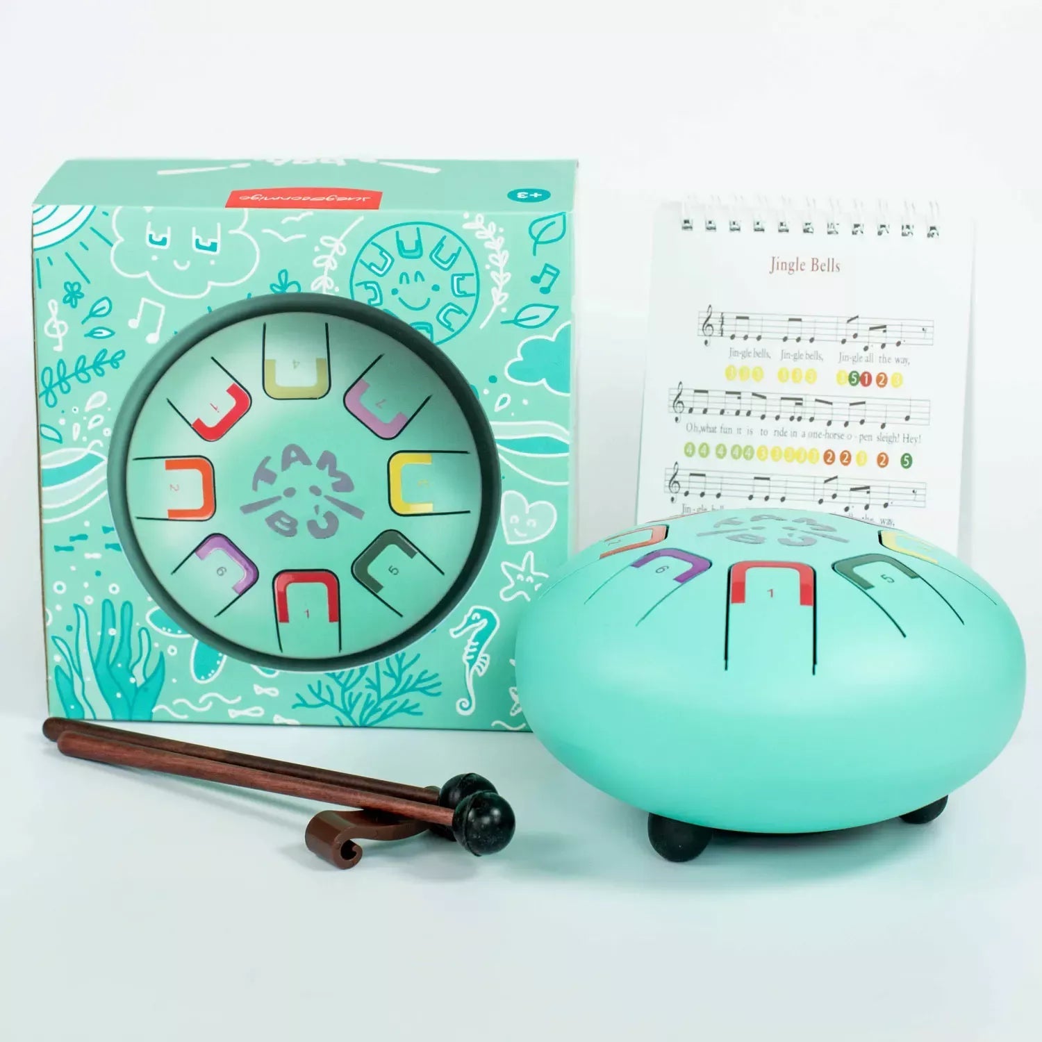 Zungentrommel Baby Tambu Teal Peal (Türkis) JuegaConmigo - malmichbuntbest.com