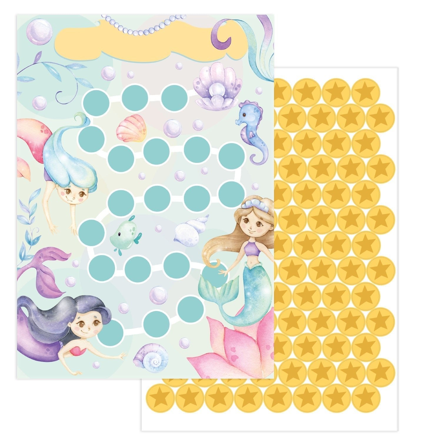 🎁 10 Belohnungstafeln für Kinder - Motiv Meerjungfrau (100% off) Jeka - malmichbuntbest.com