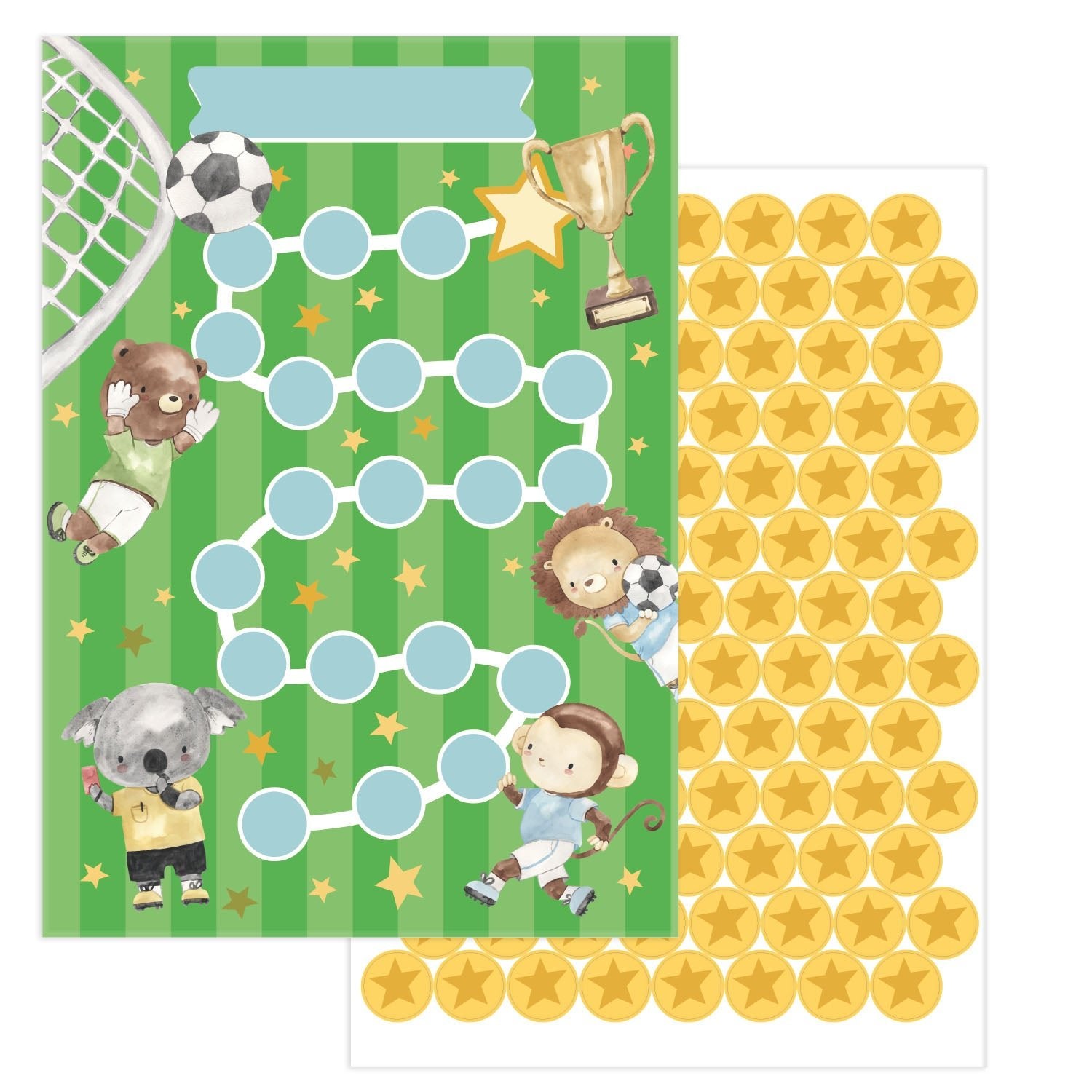 10 Belohnungstafeln für Kinder - Motiv Fußball Jeka - malmichbuntbest.com