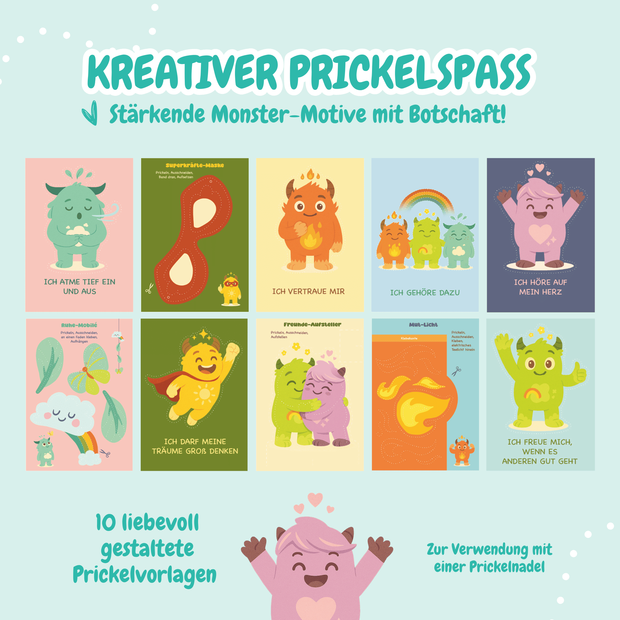 10 Prickelvorlagen Mutmachbande Jeka - malmichbuntbest.com
