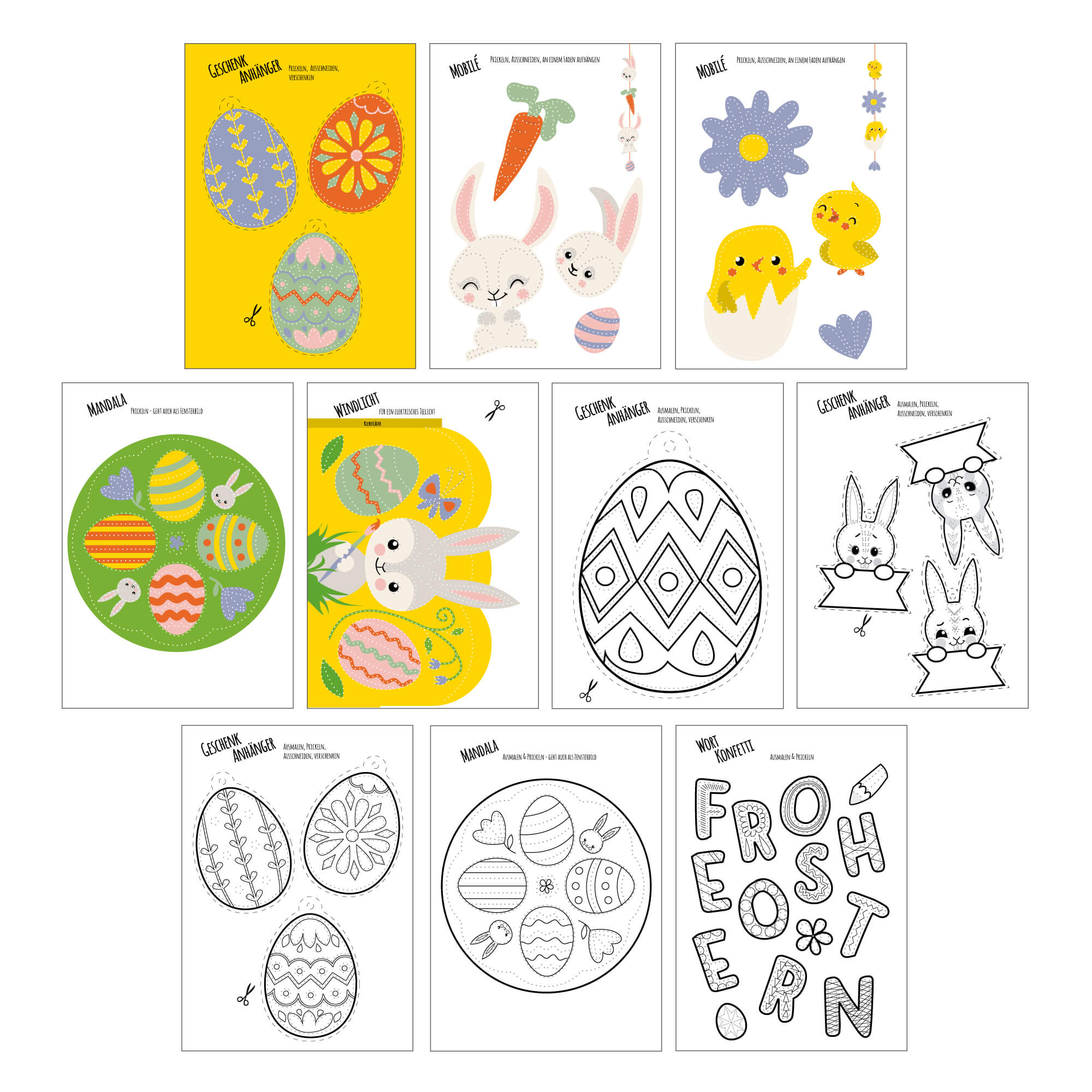 10 Prickelvorlagen Ostern Jeka - malmichbuntbest.com