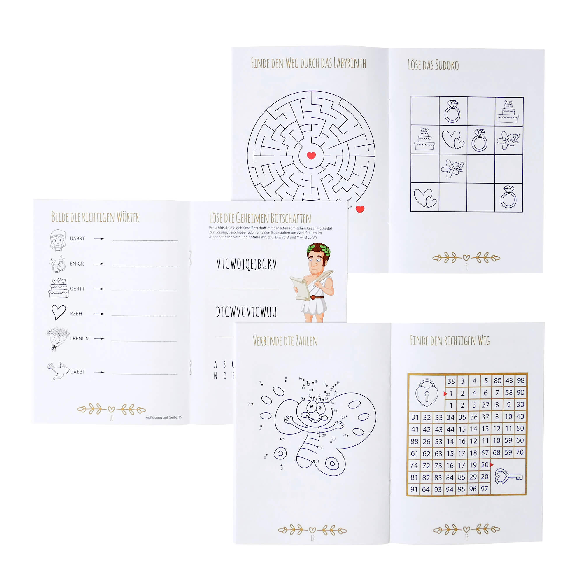 10er Set Hochzeitsmalbuch für Kinder Jeka - malmichbuntbest.com