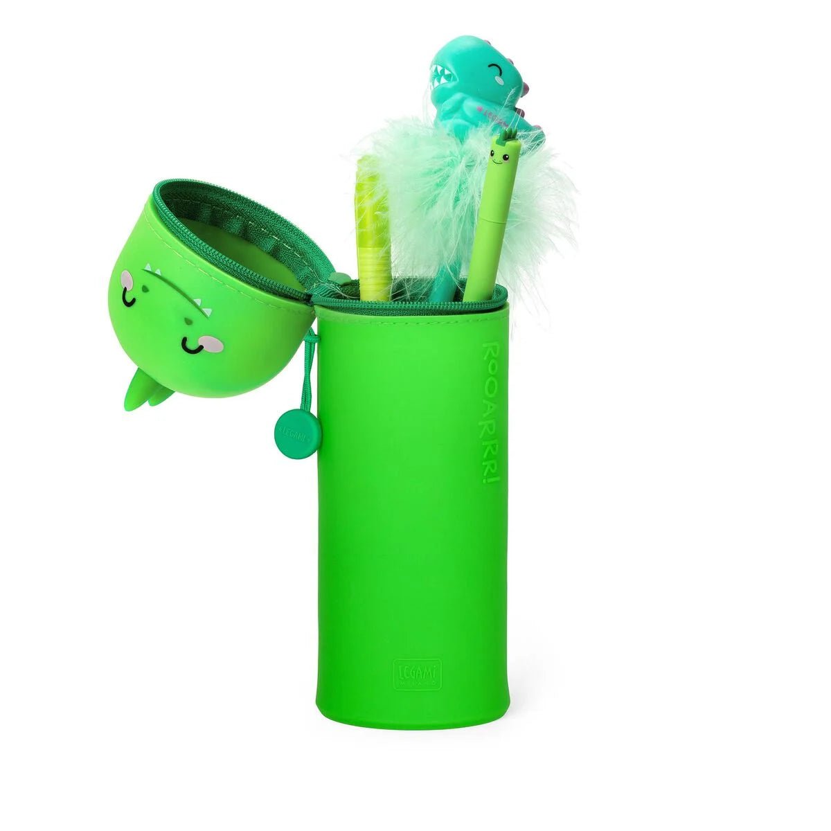 2 - in - 1 - Federmäppchen aus Silikon - Dino Legami - malmichbuntbest.com