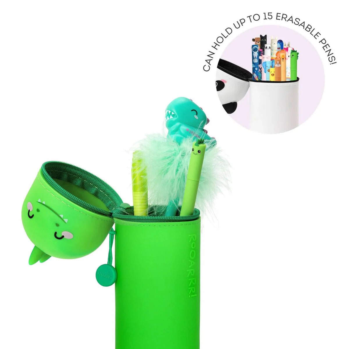 2 - in - 1 - Federmäppchen aus Silikon - Dino Legami - malmichbuntbest.com
