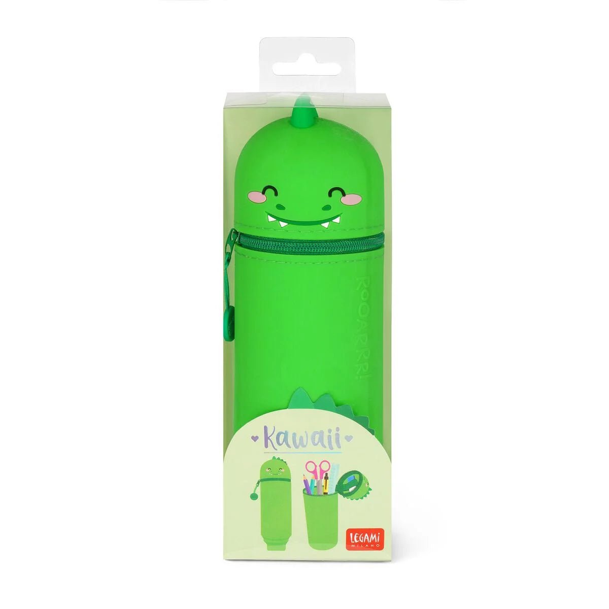 2 - in - 1 - Federmäppchen aus Silikon - Dino Legami - malmichbuntbest.com