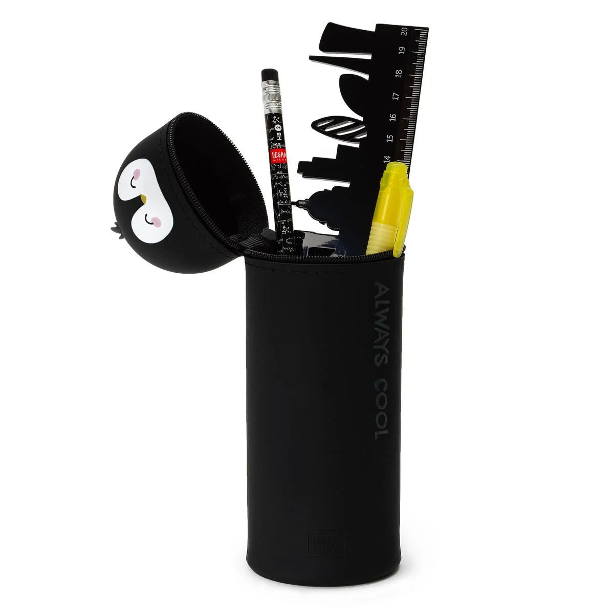 2 - in - 1 - Federmäppchen aus Silikon - Pinguin Legami - malmichbuntbest.com