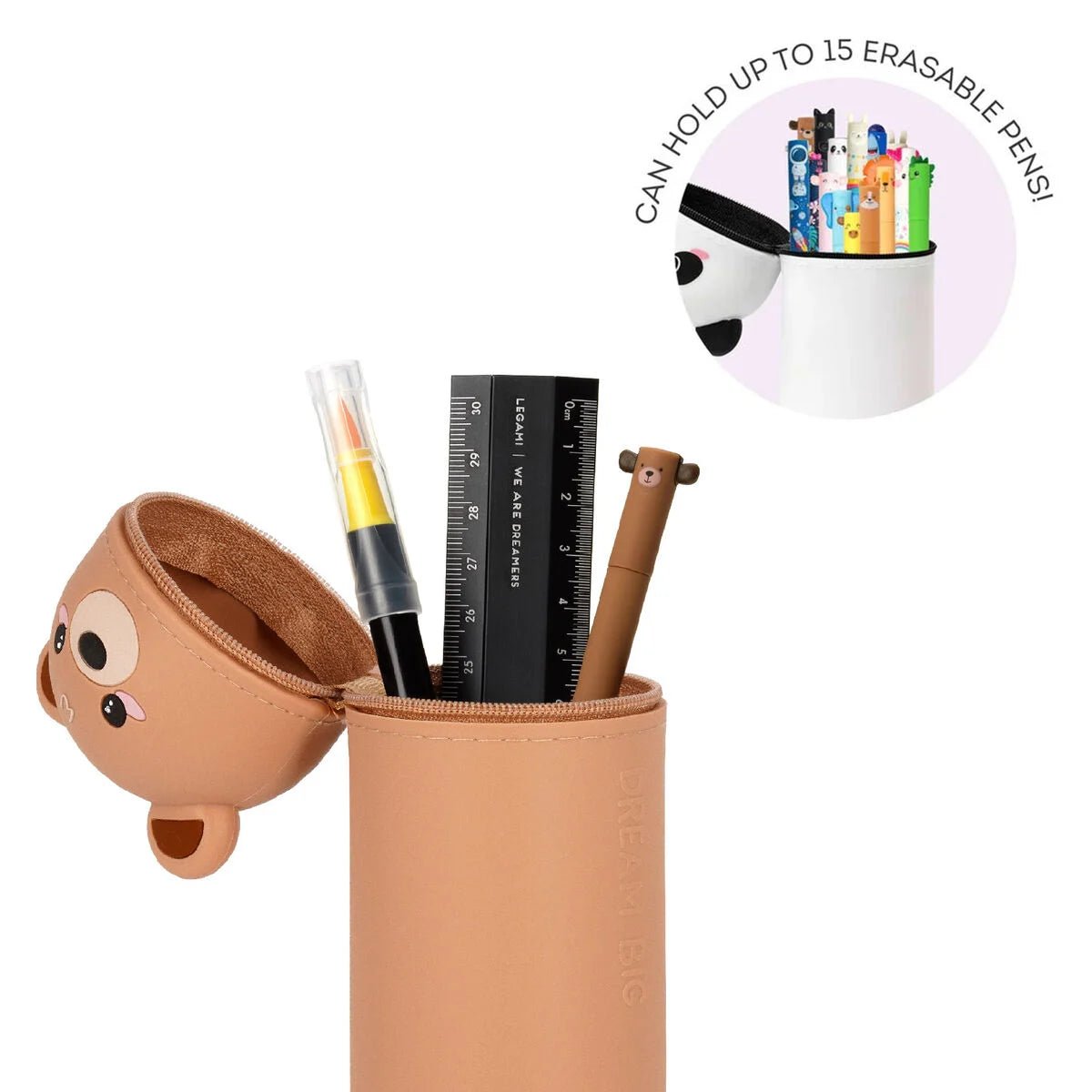 2 - in - 1 - Federmäppchen aus Silikon - Teddy Bär Legami - malmichbuntbest.com
