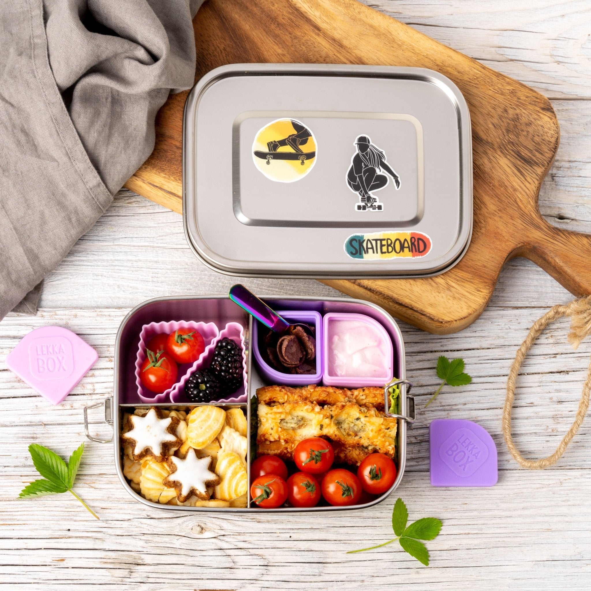 2er Set Lekkabox Silikondose - Lavender Lekkabox - malmichbuntbest.com