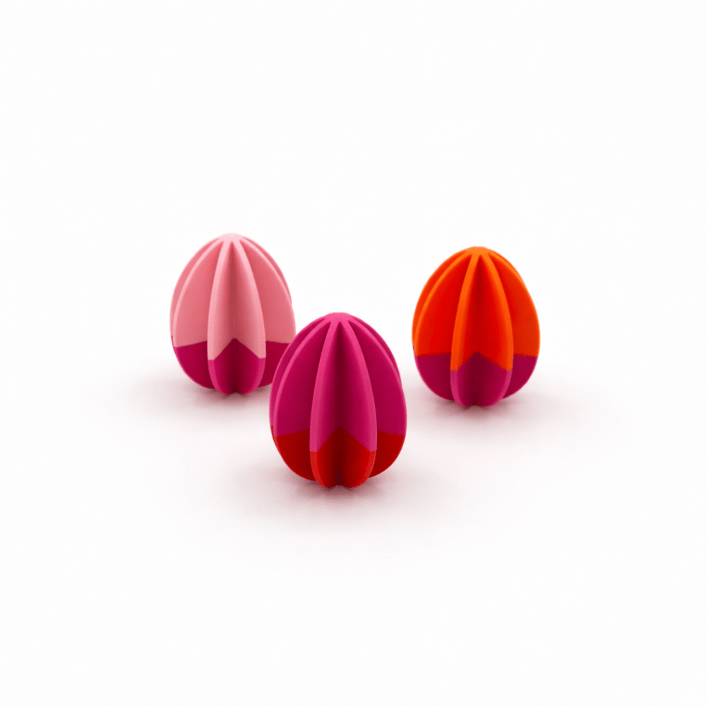 3 Ostereier zum Aufhängen - 3D Drucker - Pink Rosa Orange Jeka - malmichbuntbest.com