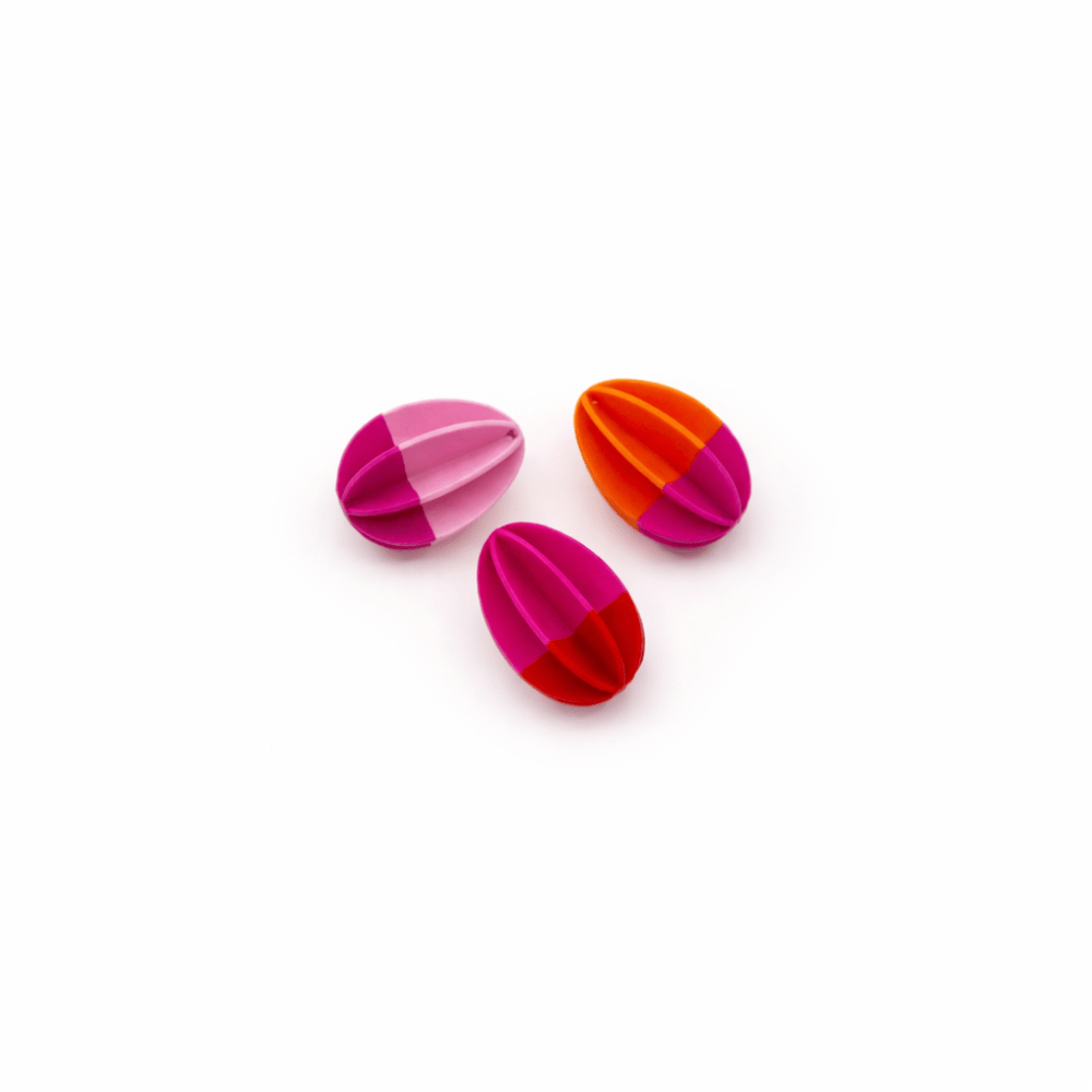 3 Ostereier zum Aufhängen - 3D Drucker - Pink Rosa Orange Jeka - malmichbuntbest.com