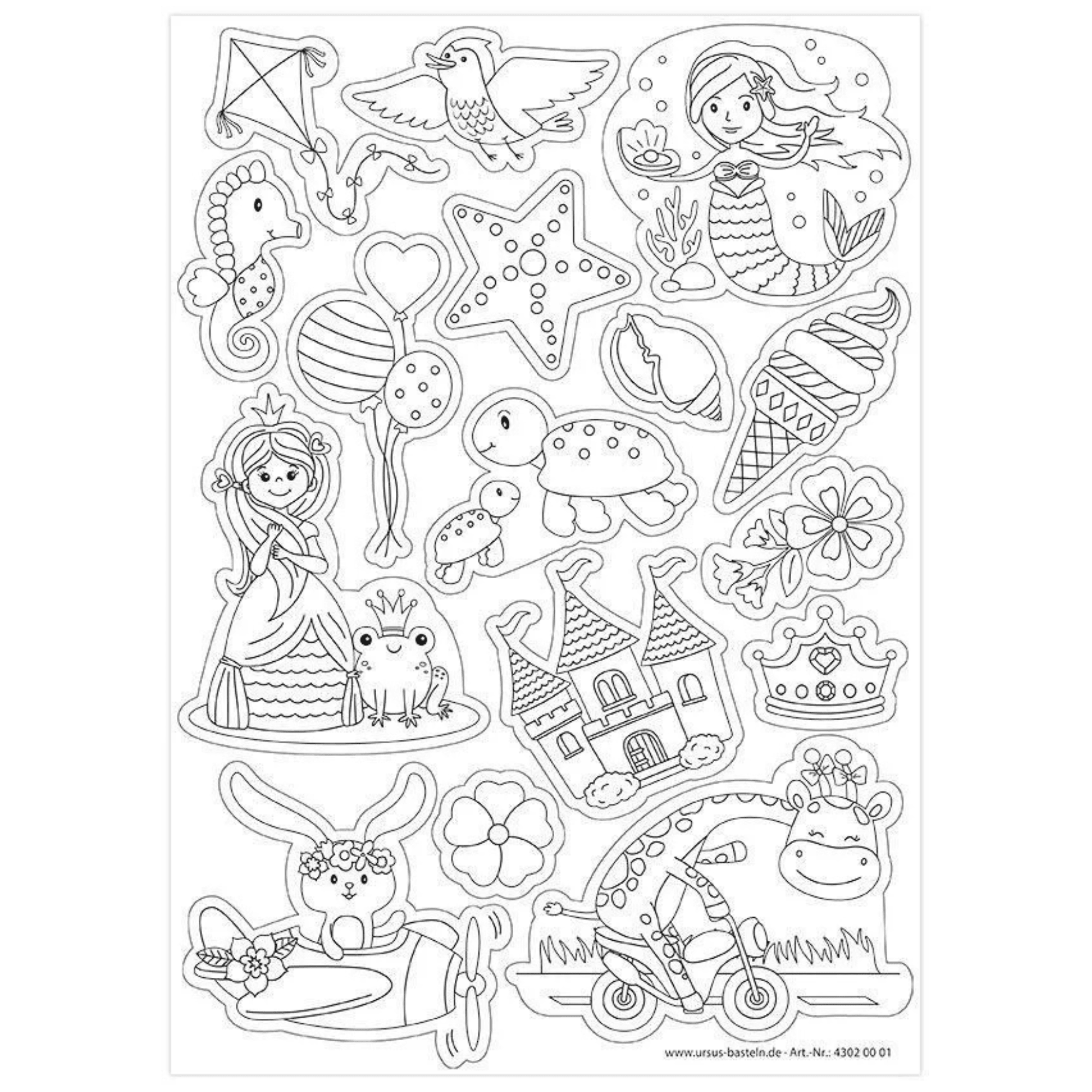 30 Magnete zum Ausmalen - Dreamworld Ursus - malmichbuntbest.com