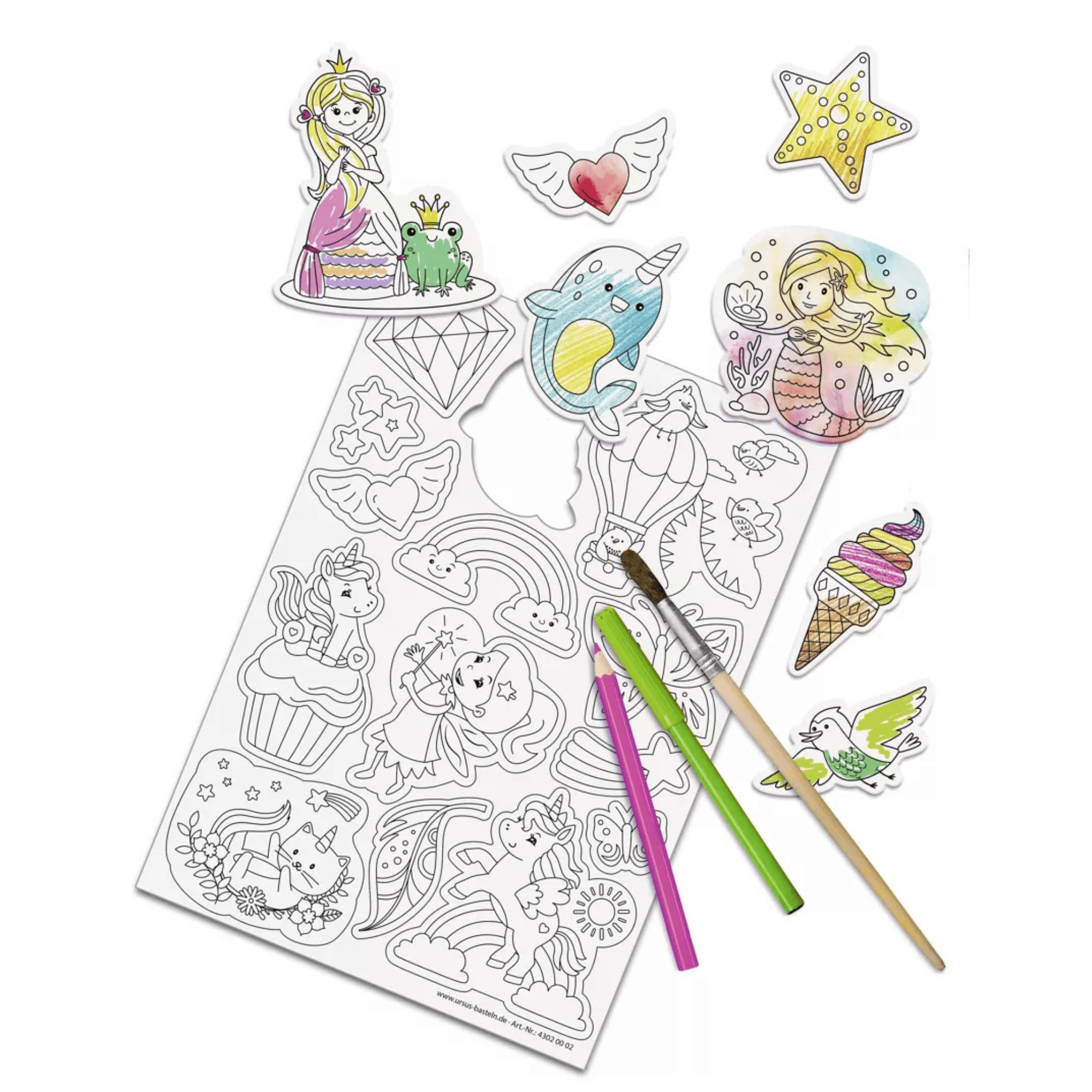 30 Magnete zum Ausmalen - Dreamworld Ursus - malmichbuntbest.com