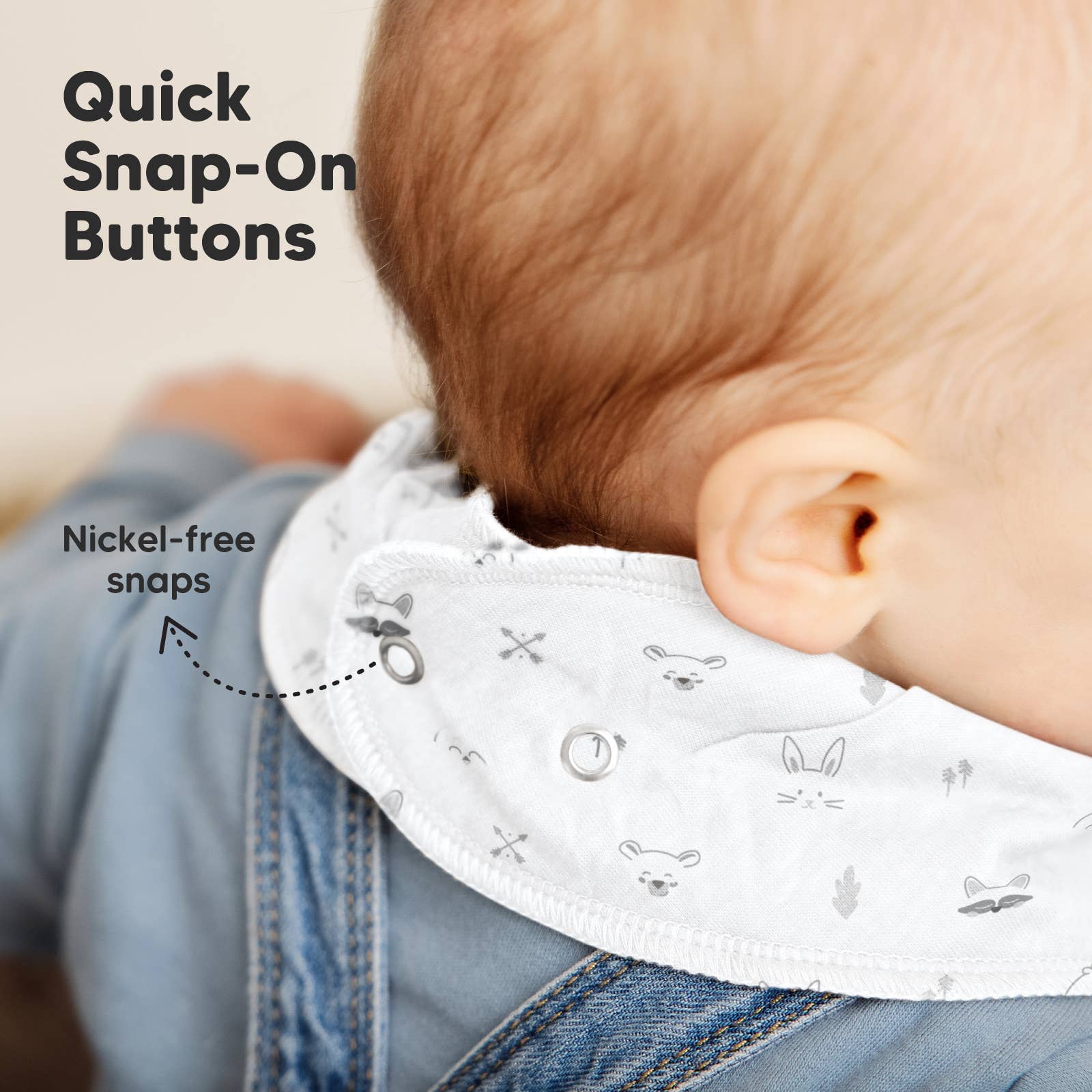 8er-Set Baby-Bandana-Lätzchen für Jungen und Mädchen: Nordisch