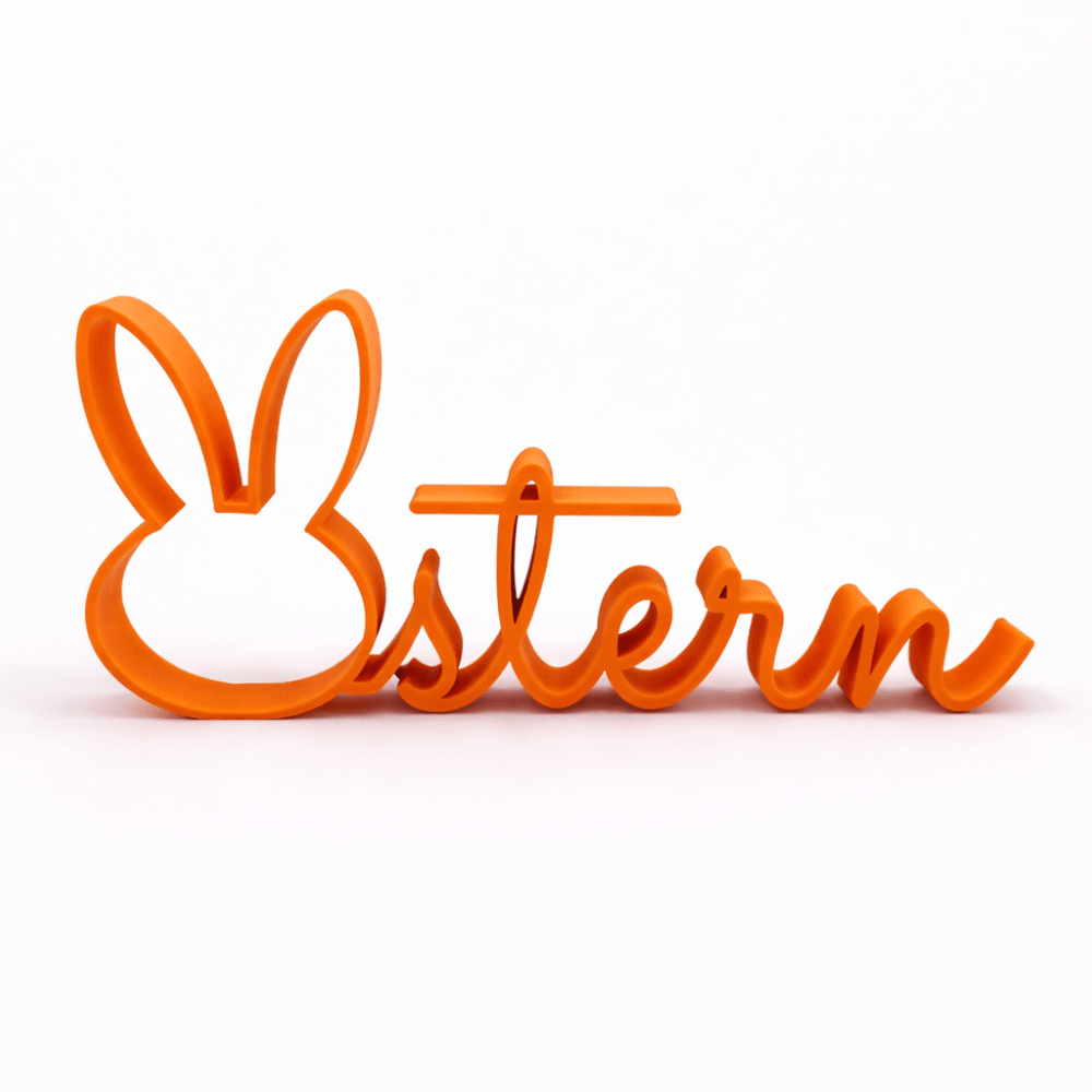 3D - Druck Schriftzug „Ostern“ - orange Jeka - malmichbuntbest.com