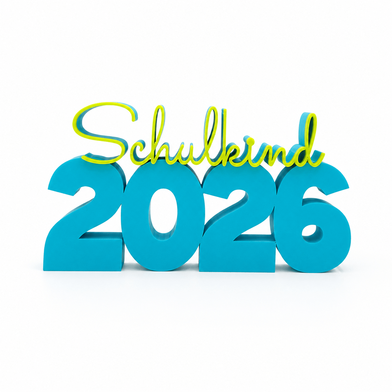 3D Drucker Schriftzug "Schulkind 2026" Blau Jeka - malmichbuntbest.com