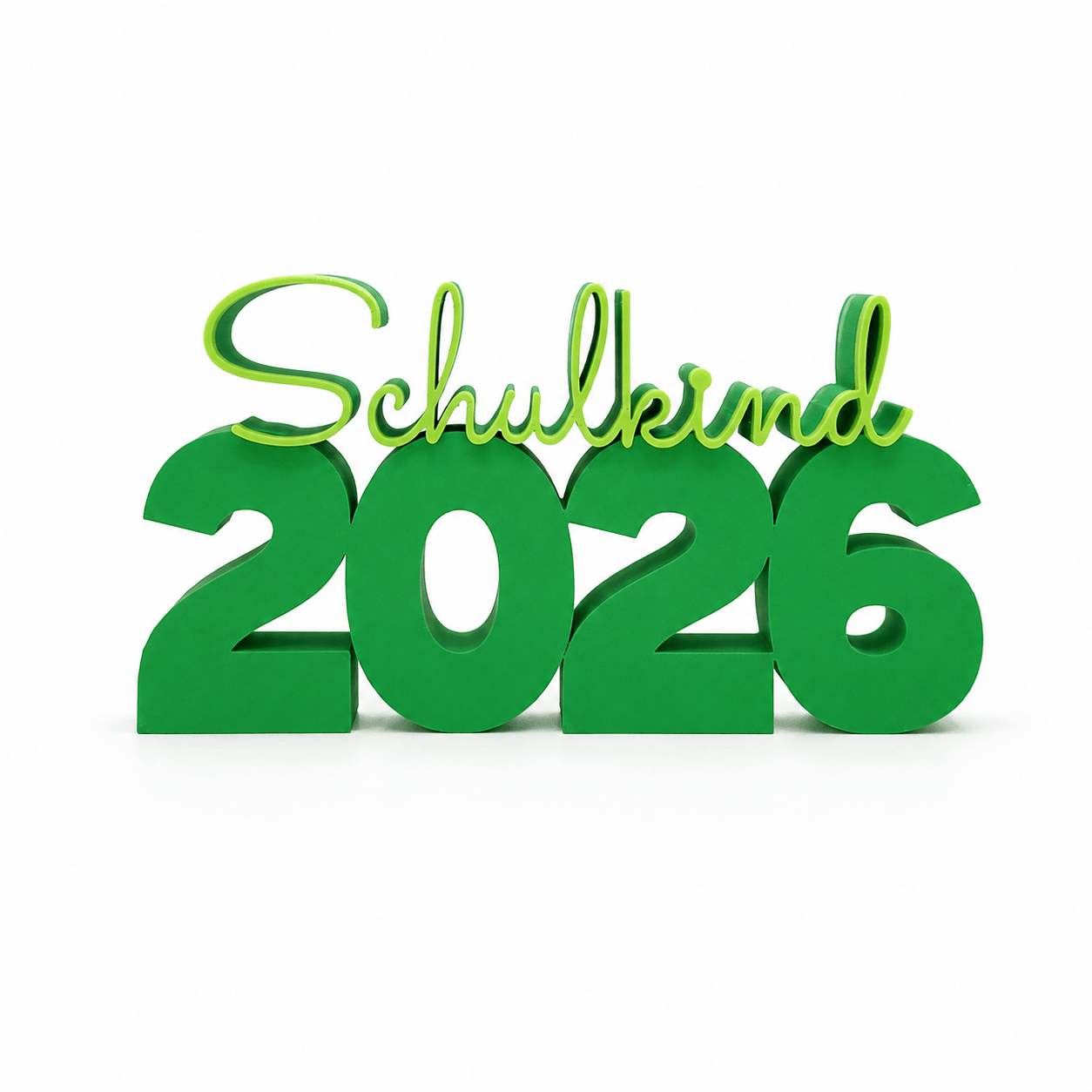 3D Drucker Schriftzug "Schulkind 2026" Grün Jeka - malmichbuntbest.com