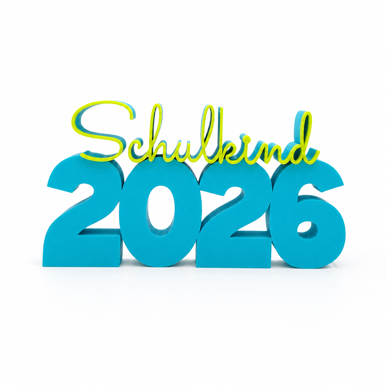 3D Drucker Schriftzug "Schulkind 2026" Blau