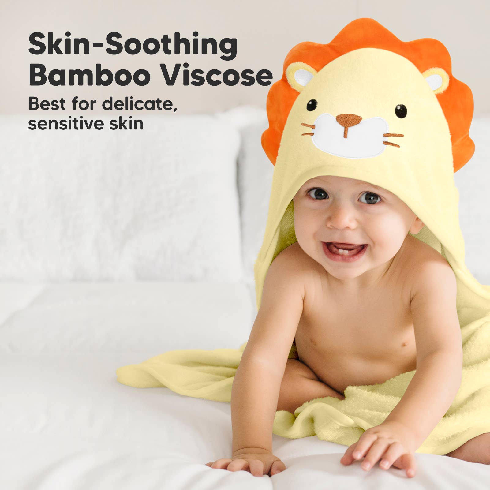 KeaBabies Cuddle Baby-Handtuch mit Kapuze: Löwe
