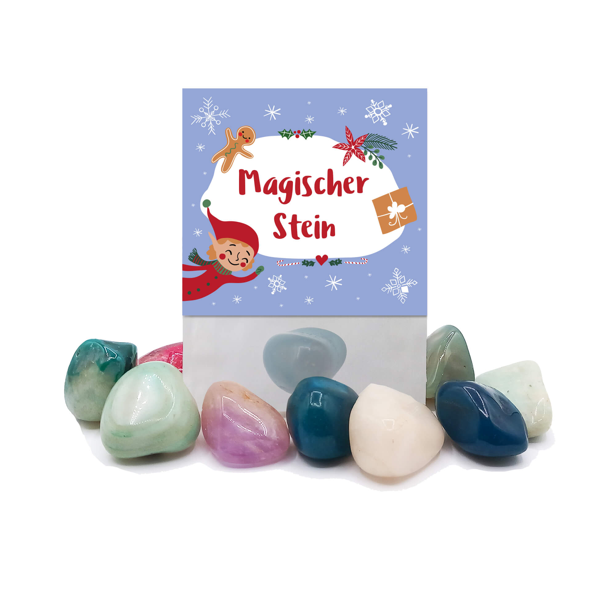 8er Set Glückssteine Weihnachten (Elf) Jeka - malmichbuntbest.com
