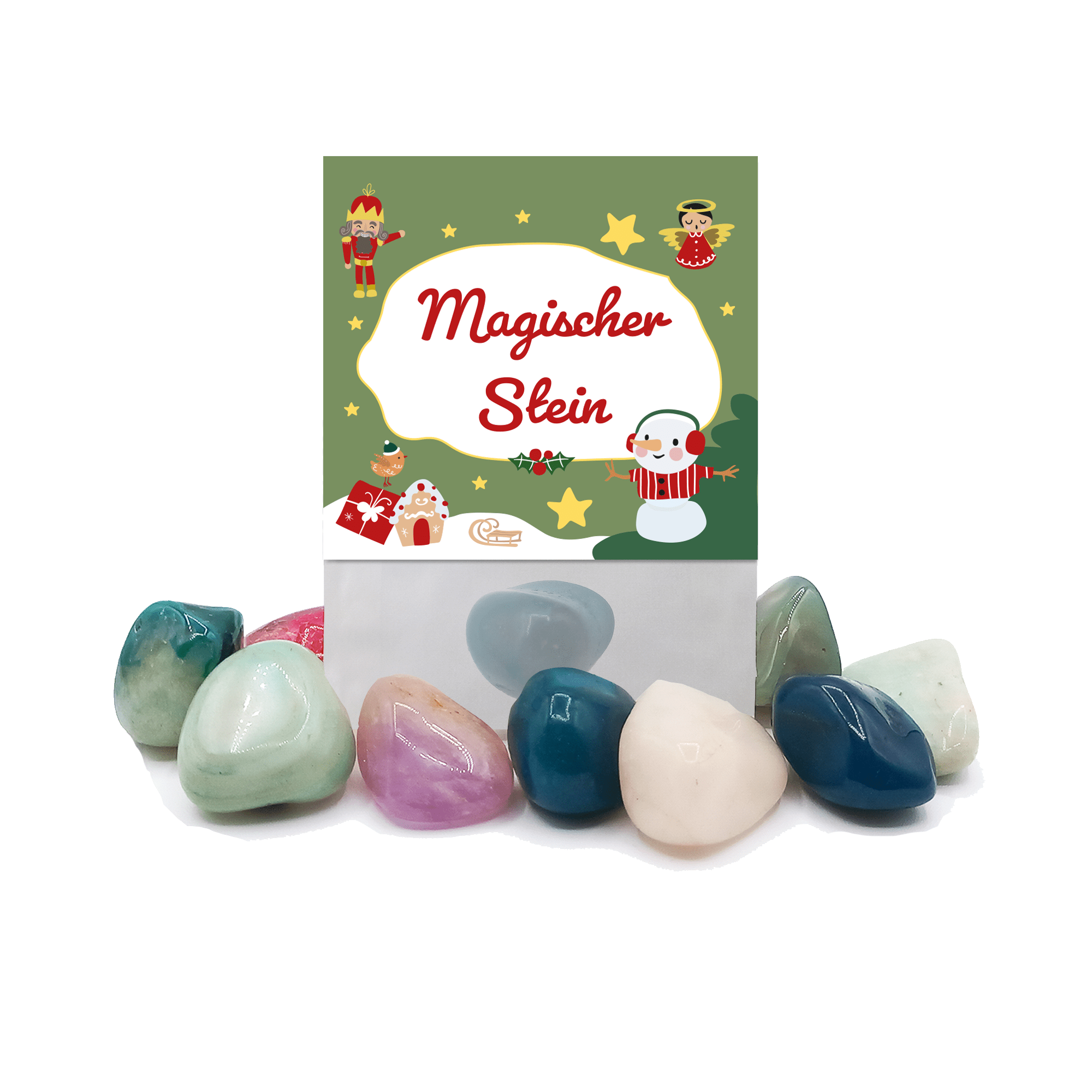 8er Set Glückssteine Weihnachten (Grün) Jeka - malmichbuntbest.com