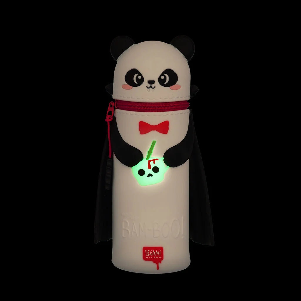 2-in-1-Federmäppchen aus Silikon Panda „Bam-Boo“ - Kawaii
