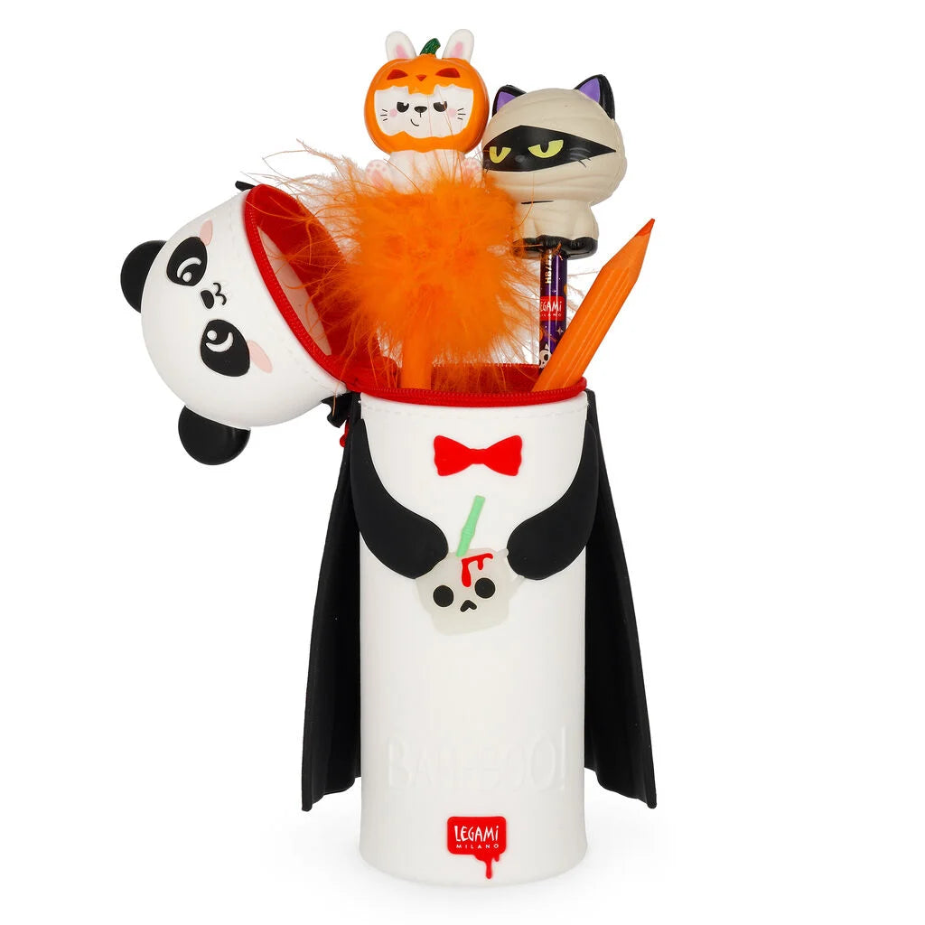2-in-1-Federmäppchen aus Silikon Panda „Bam-Boo“ - Kawaii