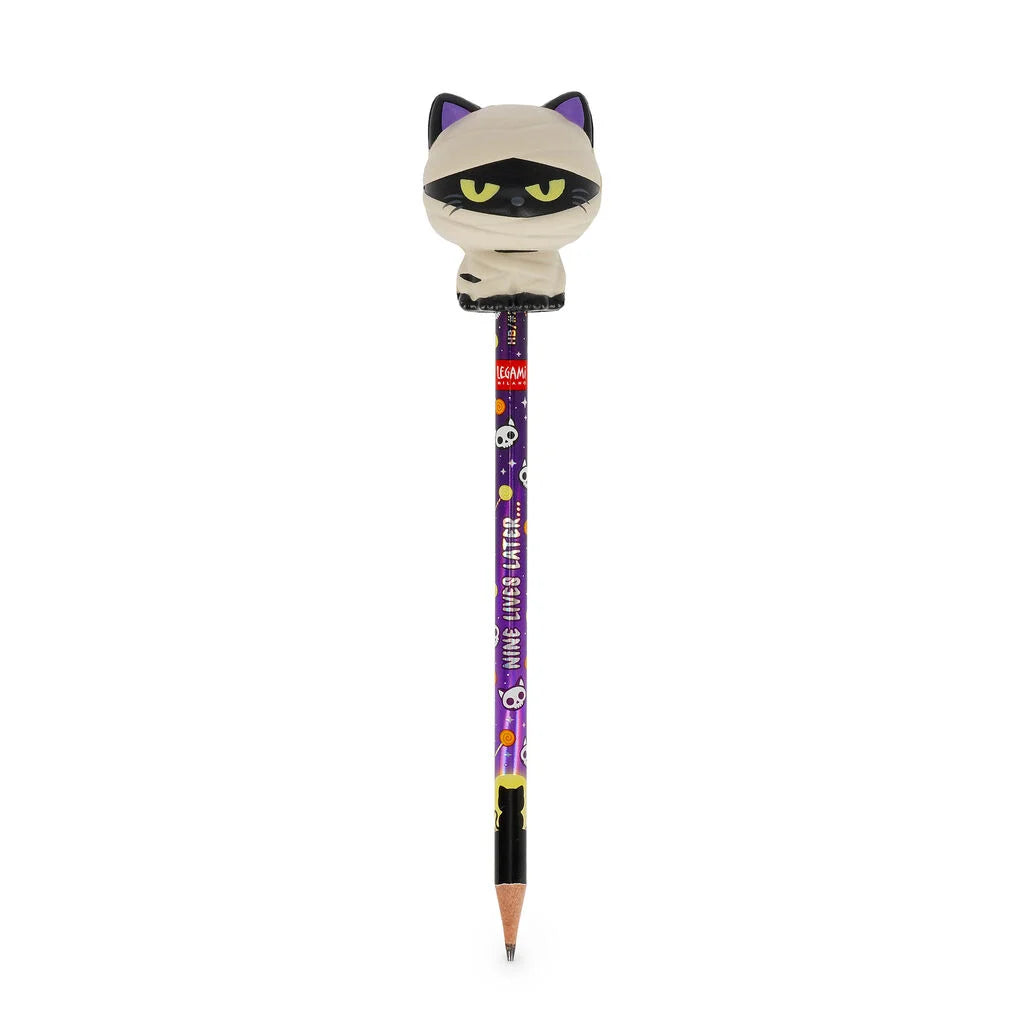 Halloween-Anti-Stress-Bleistift Mummy Cat „Nine Lives Later“ - Squeezies