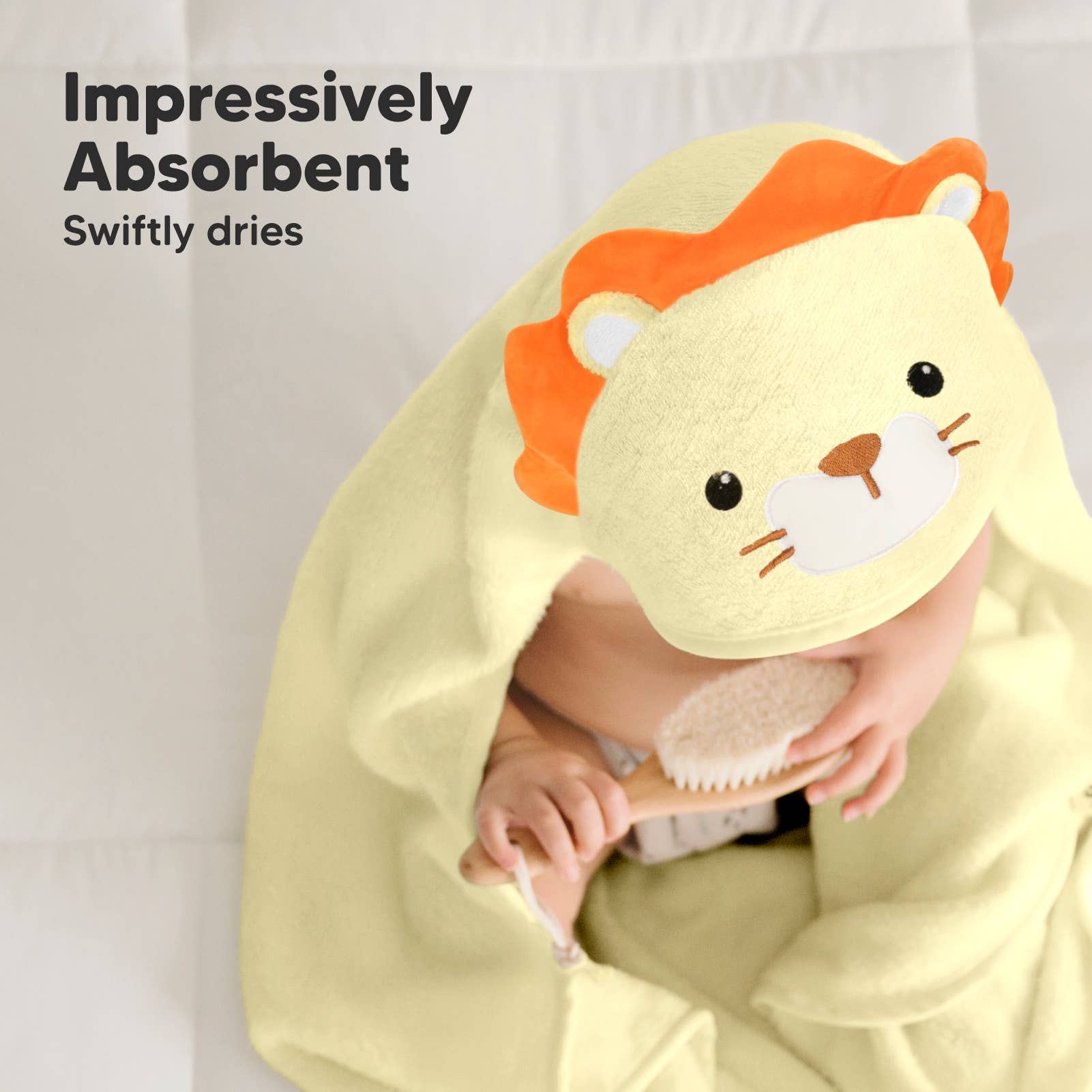 KeaBabies Cuddle Baby-Handtuch mit Kapuze: Löwe