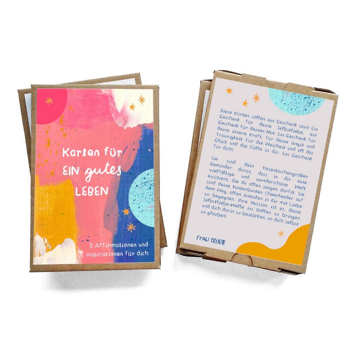 Affirmationskarten Set für Erwachsene - "Karten für ein gutes Leben" Frau Ottilie - malmichbuntbest.com