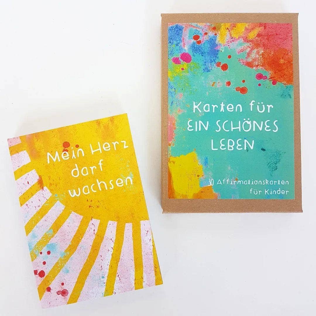 Affirmationskarten Set für Kinder - "Karten für ein schönes Leben" Frau Ottilie - malmichbuntbest.com