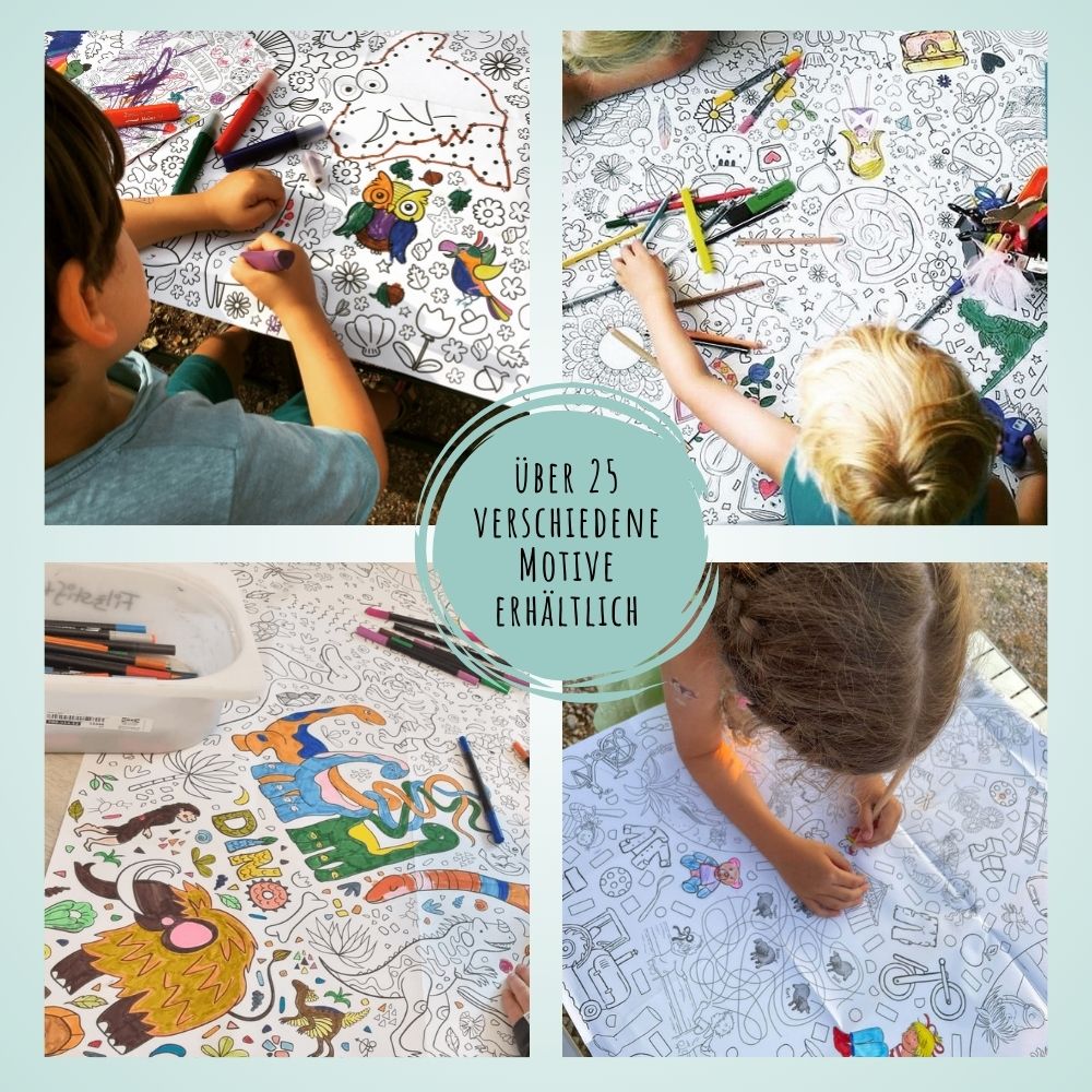 Ausmal - Tischdecke aus Papier "Herbst" Jeka - malmichbuntbest.com