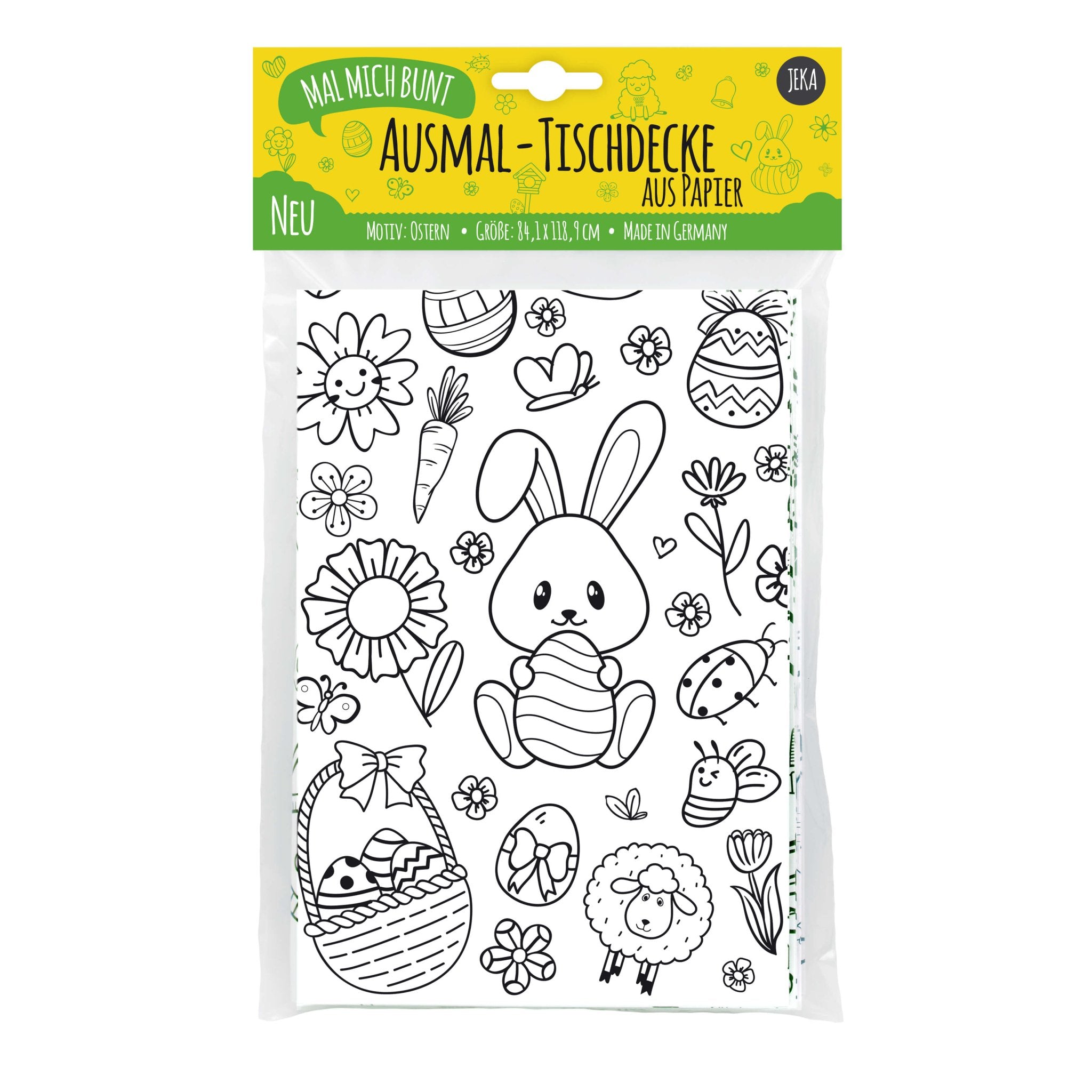 Ausmal - Tischdecke aus Papier "Ostern" Jeka - malmichbuntbest.com