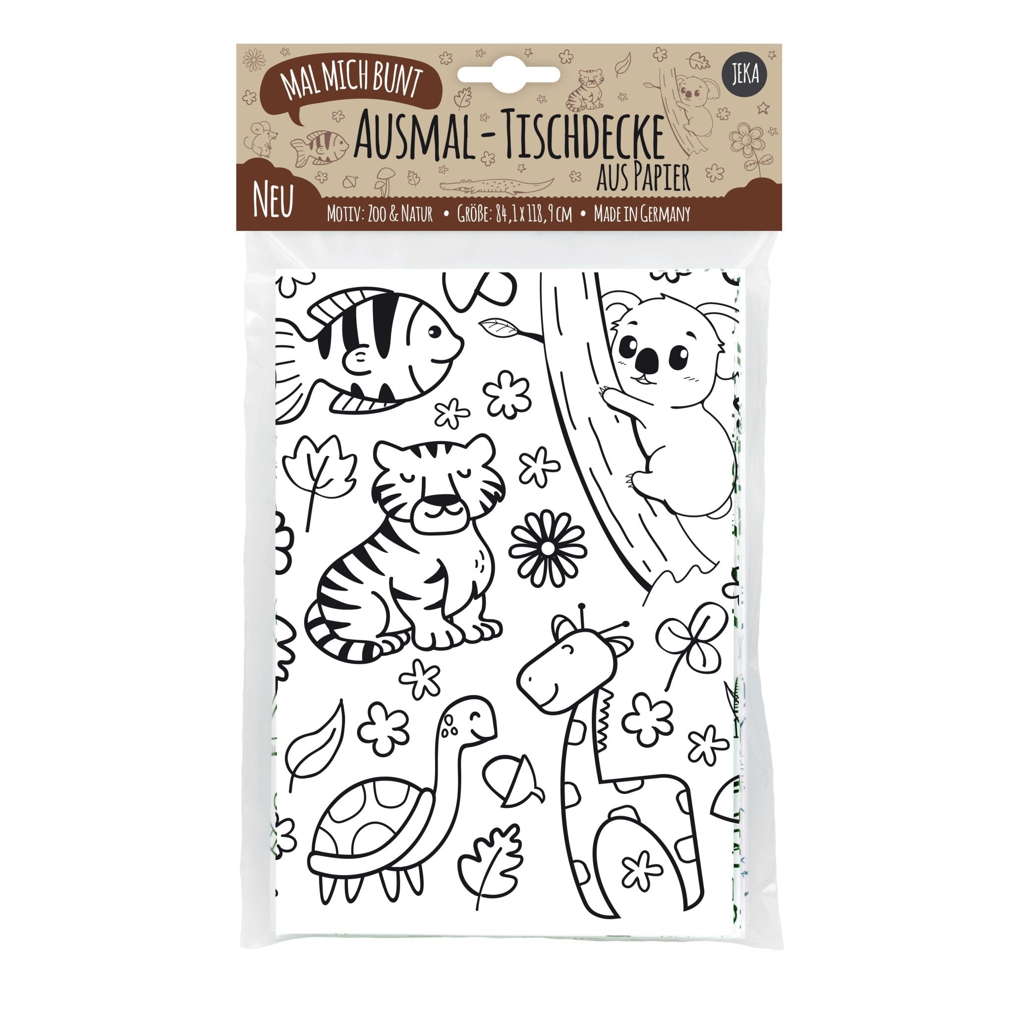 🎁 Ausmal-Tischdecke aus Papier "Zoo & Natur" (100% off) Jeka - malmichbuntbest.com
