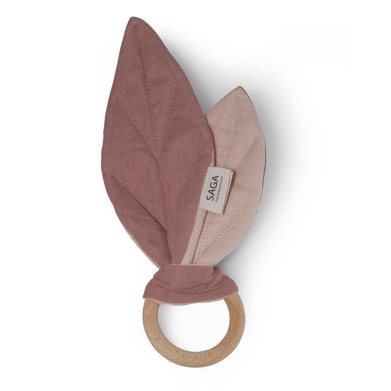 Baby - Sensorikspielzeug - Beißring aus Bio - Baumwolle - Rose Saga Copenhagen - malmichbuntbest.com