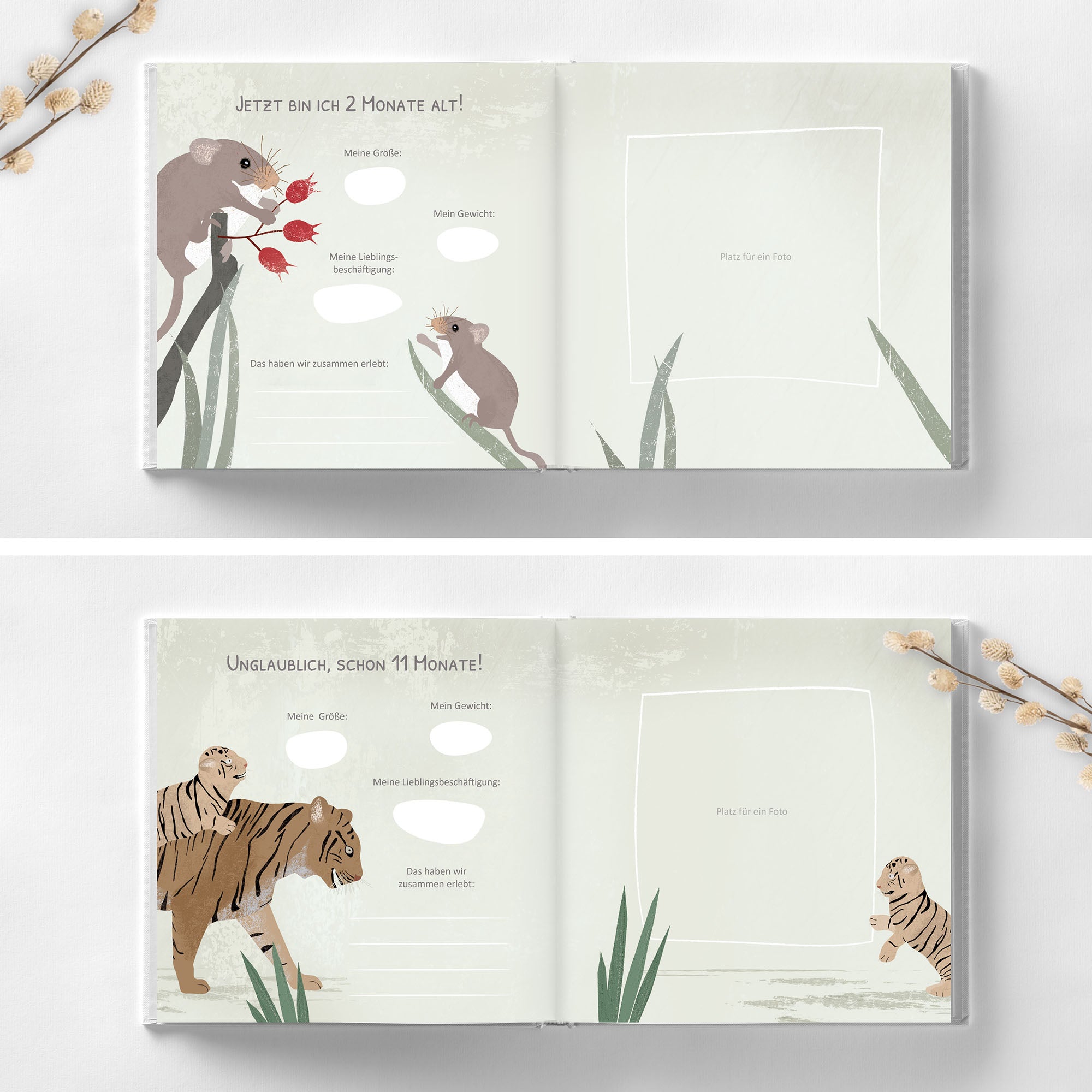 Babyalbum "Mein erstes Jahr" Fräulein Elvira - malmichbuntbest.com