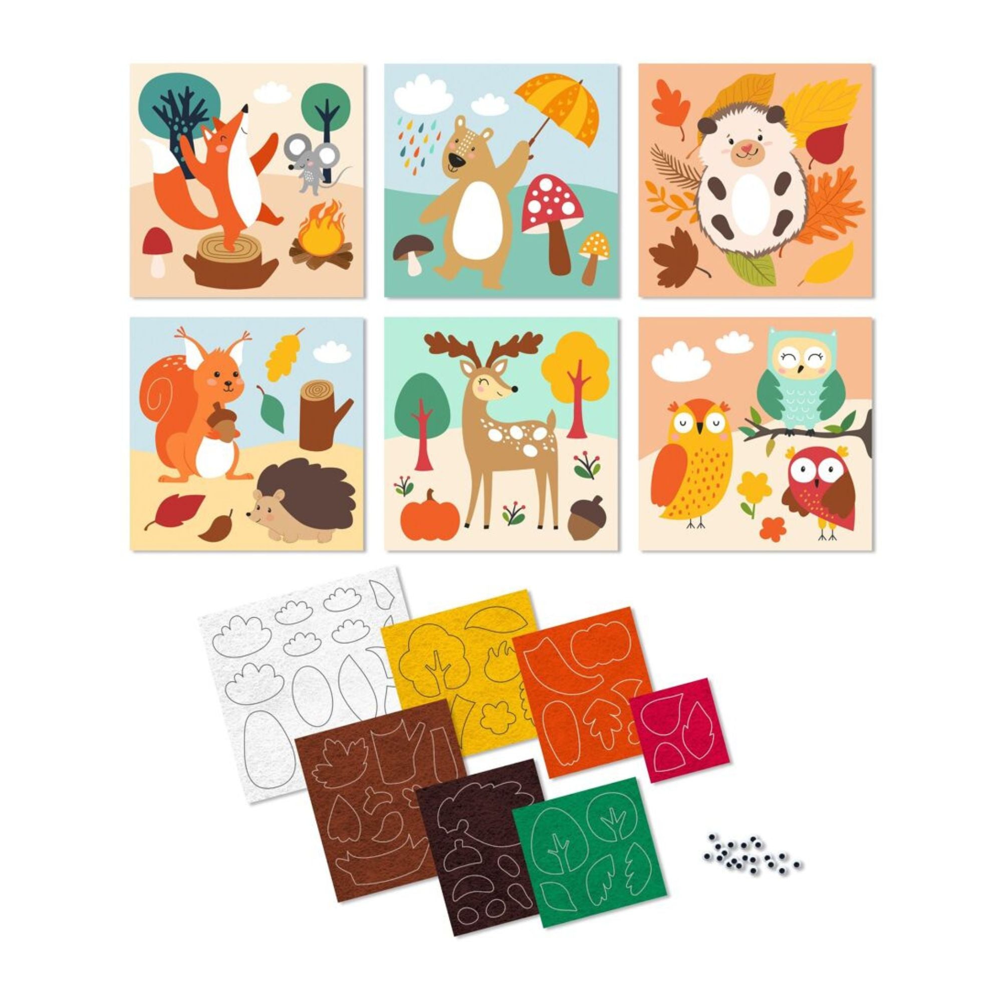 Bastelset Filzbilder "Forest friends" Ursus - malmichbuntbest.com
