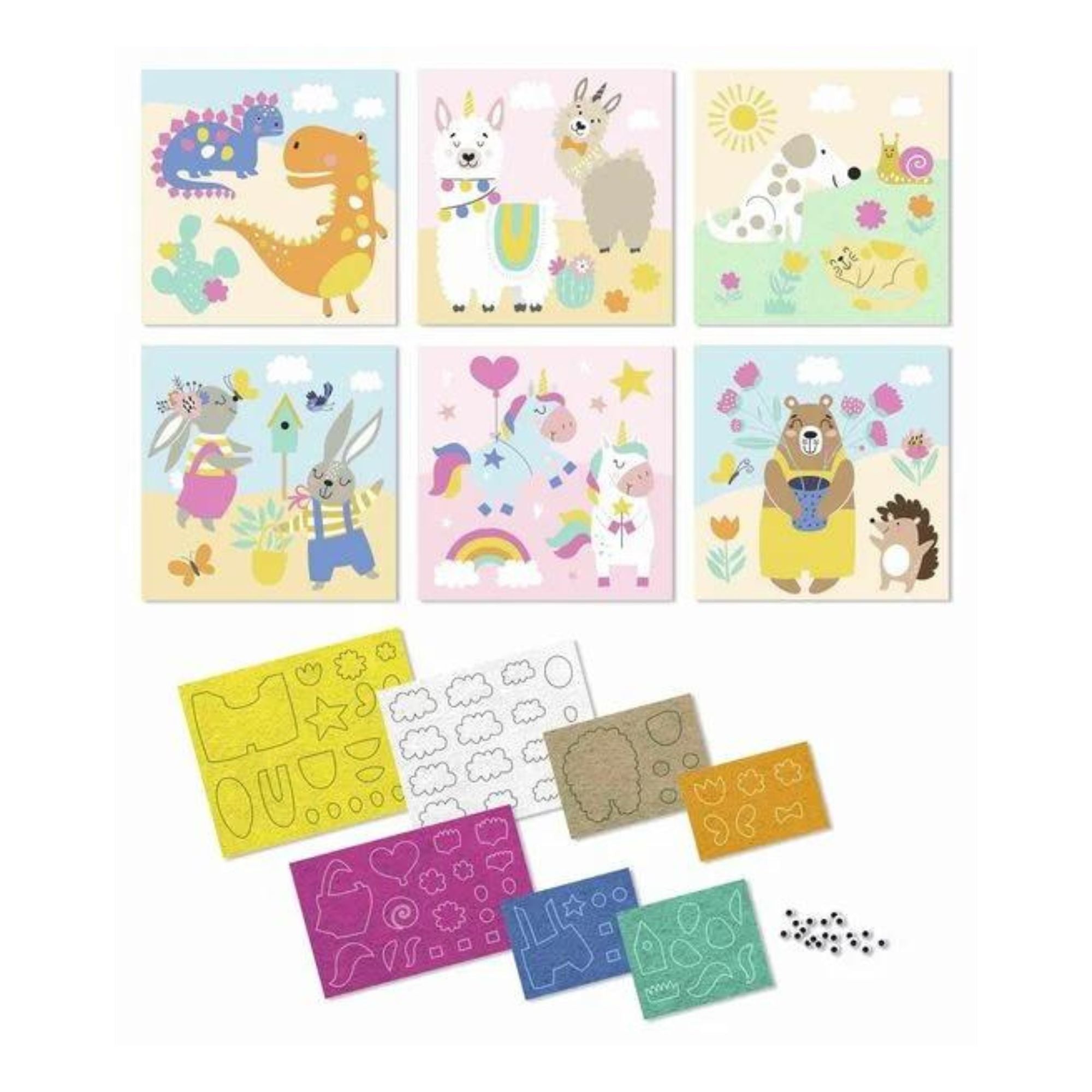 Bastelset Filzbilder "Happy friends" Ursus - malmichbuntbest.com