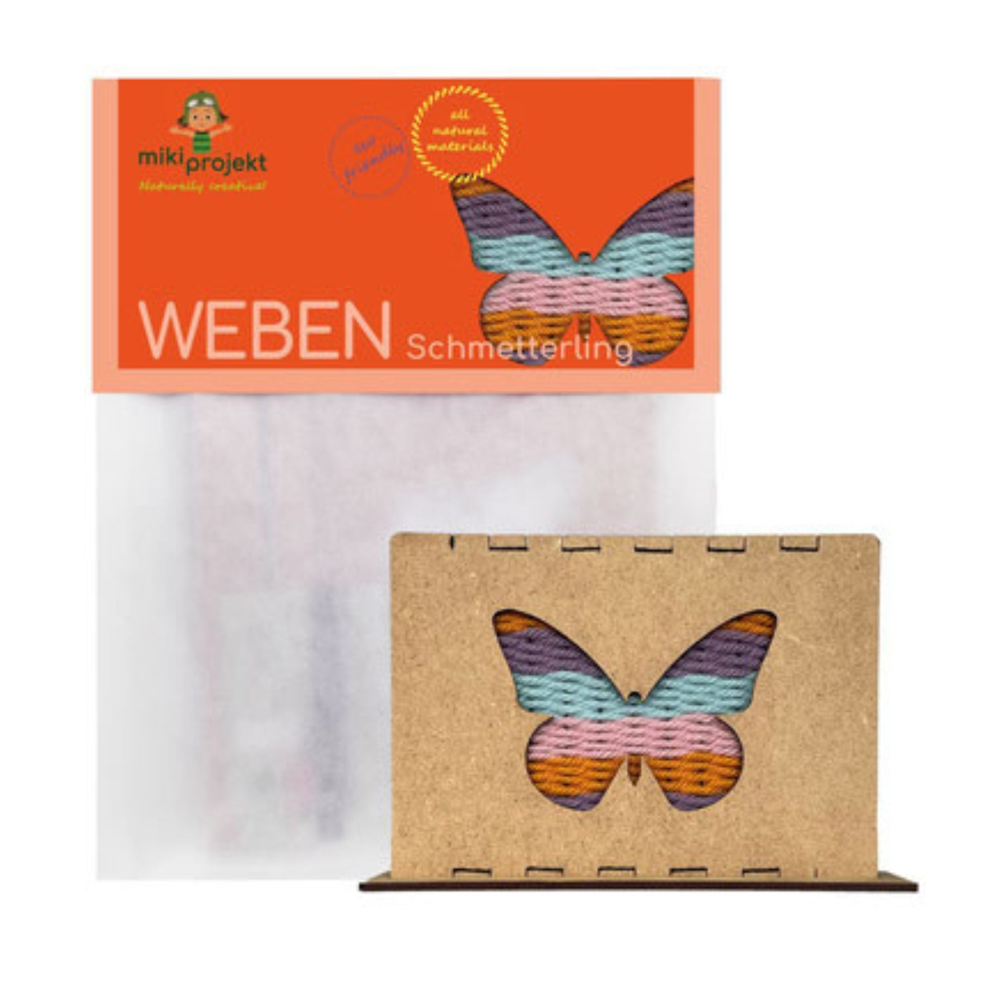 Bastelset Schmetterling - Weben für Kinder Mikiprojekt - malmichbuntbest.com
