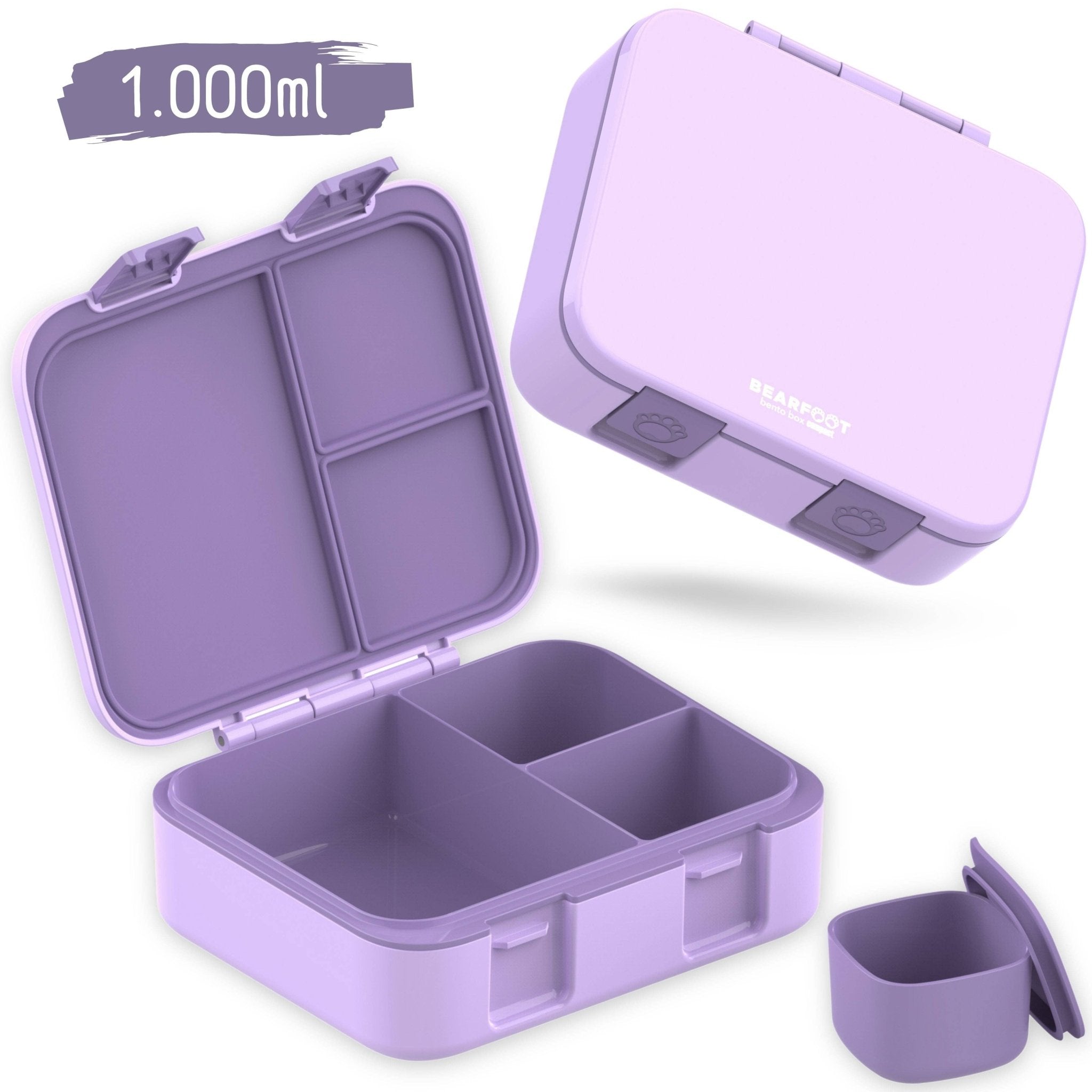 BEARFOOT Bento Box COMPACT - lila: 1.000ml BEARFOOT - malmichbuntbest.com