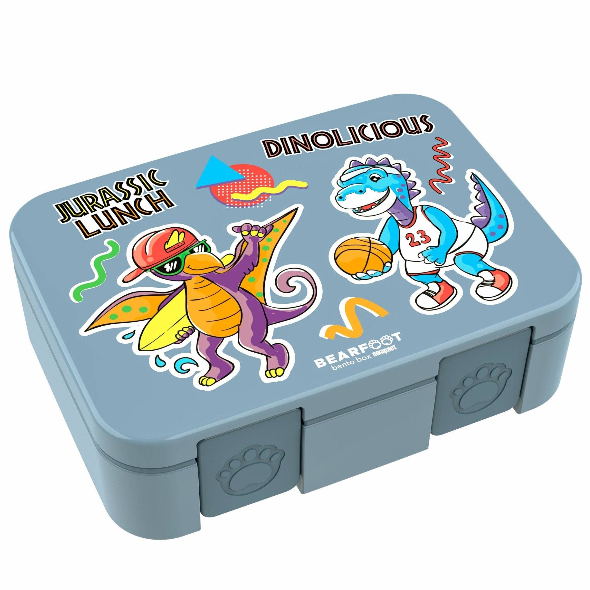Bearfoot Bentobox Compact - Dinos blau - 1.000ml BEARFOOT - malmichbuntbest.com
