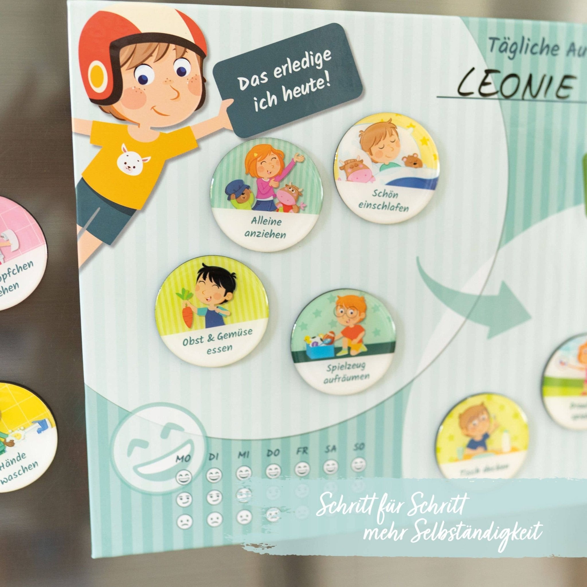Belohnungstafel mit Magneten - Basis - Set Tagesablauf Papierdrachen - malmichbuntbest.com