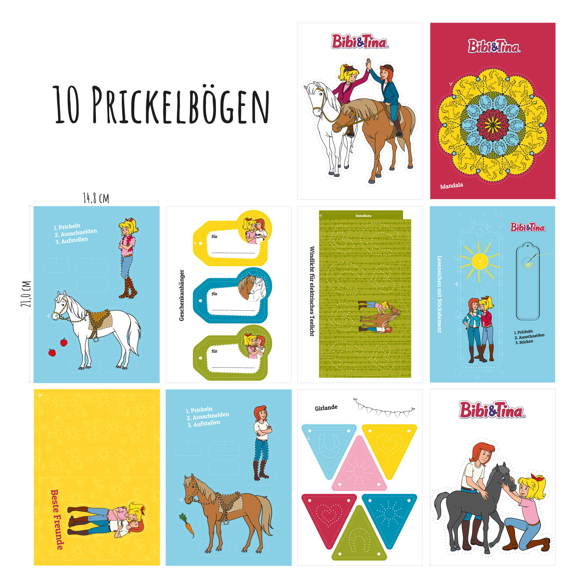 Bibi & Tina 10 Prickelmotive zum Basteln Jeka - malmichbuntbest.com