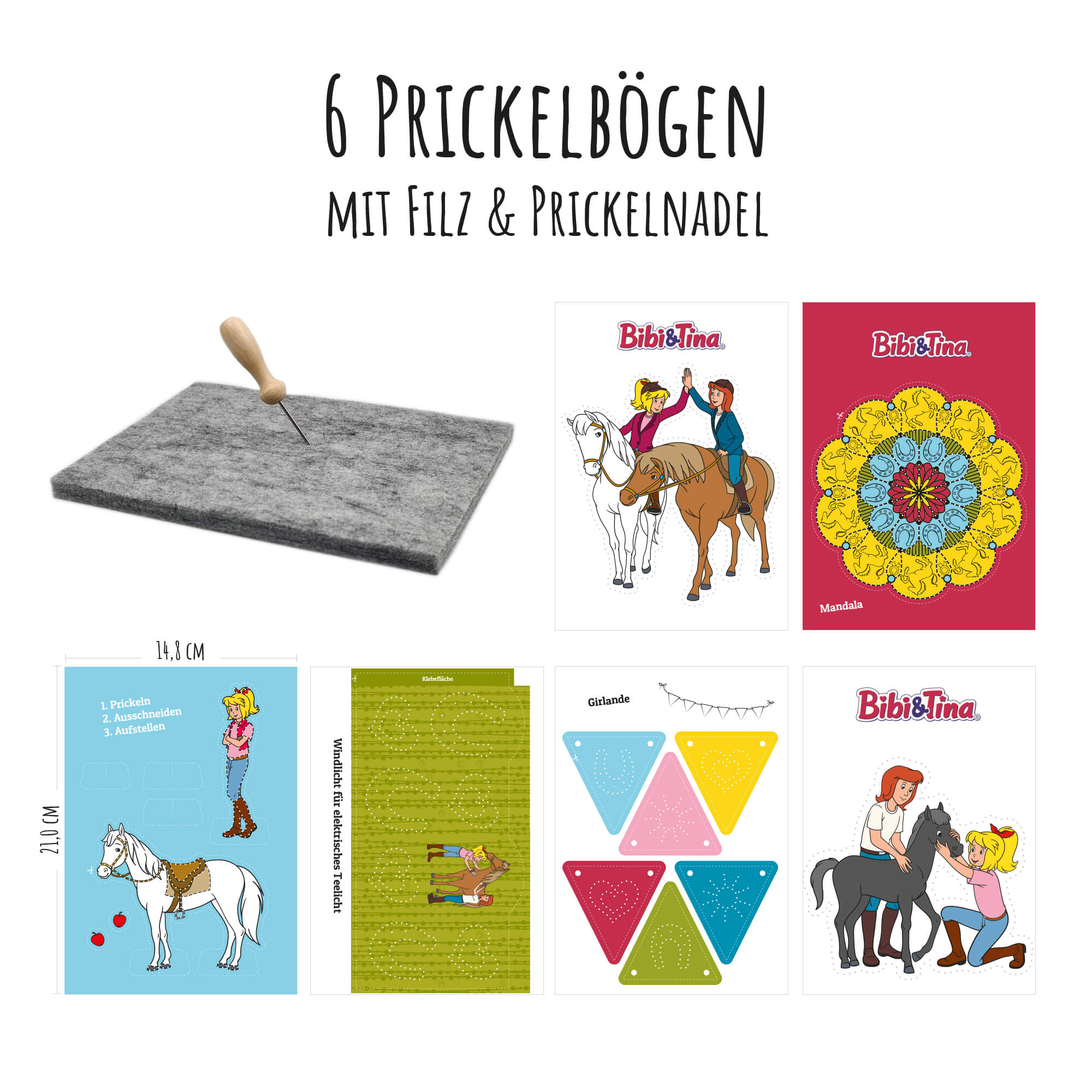 Bibi & Tina Prickelset zum Basteln Jeka - malmichbuntbest.com