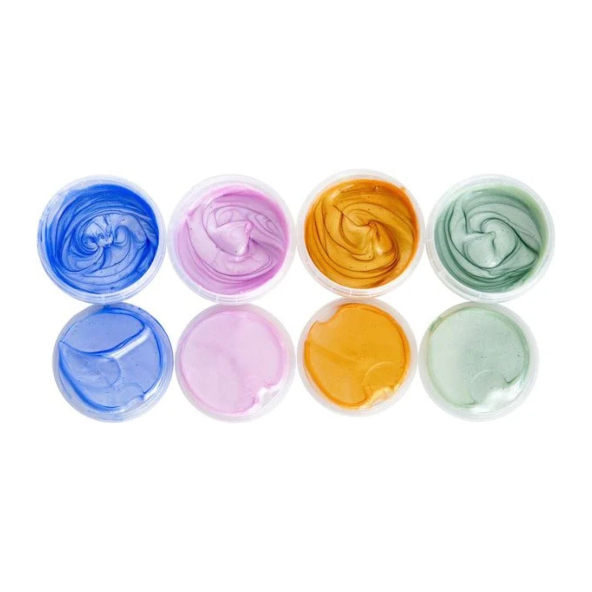 Bio Glitzer - Kristall - Fingerfarben 4er Set "Mika" neoGRÜN - malmichbuntbest.com