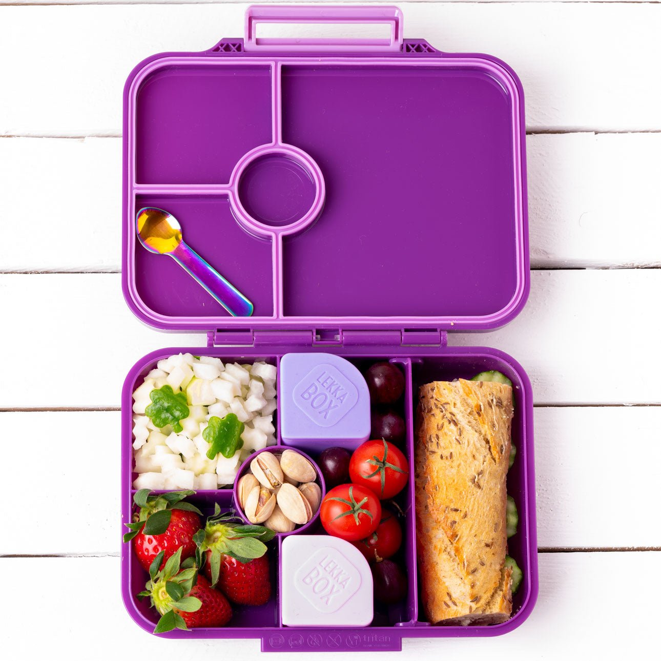 Brotdose LEKKABOX® Classic Lilac Lekkabox - malmichbuntbest.com