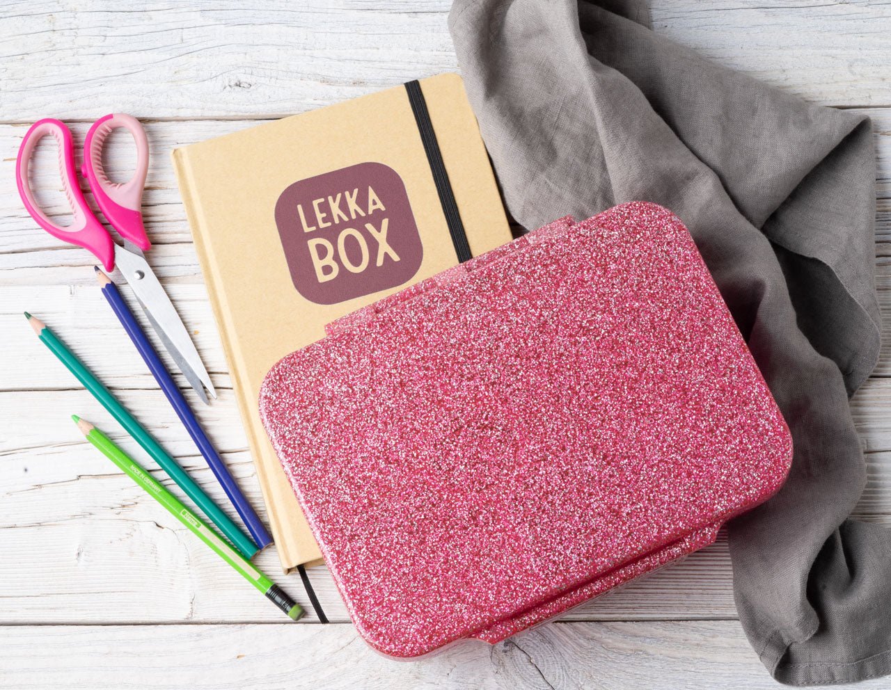 Brotdose Lekkabox Glamour Glitzer Pink Lekkabox - malmichbuntbest.com