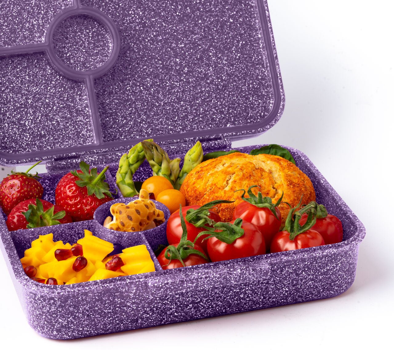 Brotdose Lekkabox Glamour Glitzer Purple Lekkabox - malmichbuntbest.com