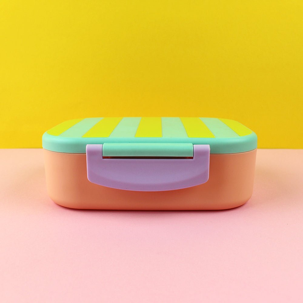 Brotdose/Lunchbox – mint/gelb/apricot im Geschenkkarton Ava & Yves - malmichbuntbest.com